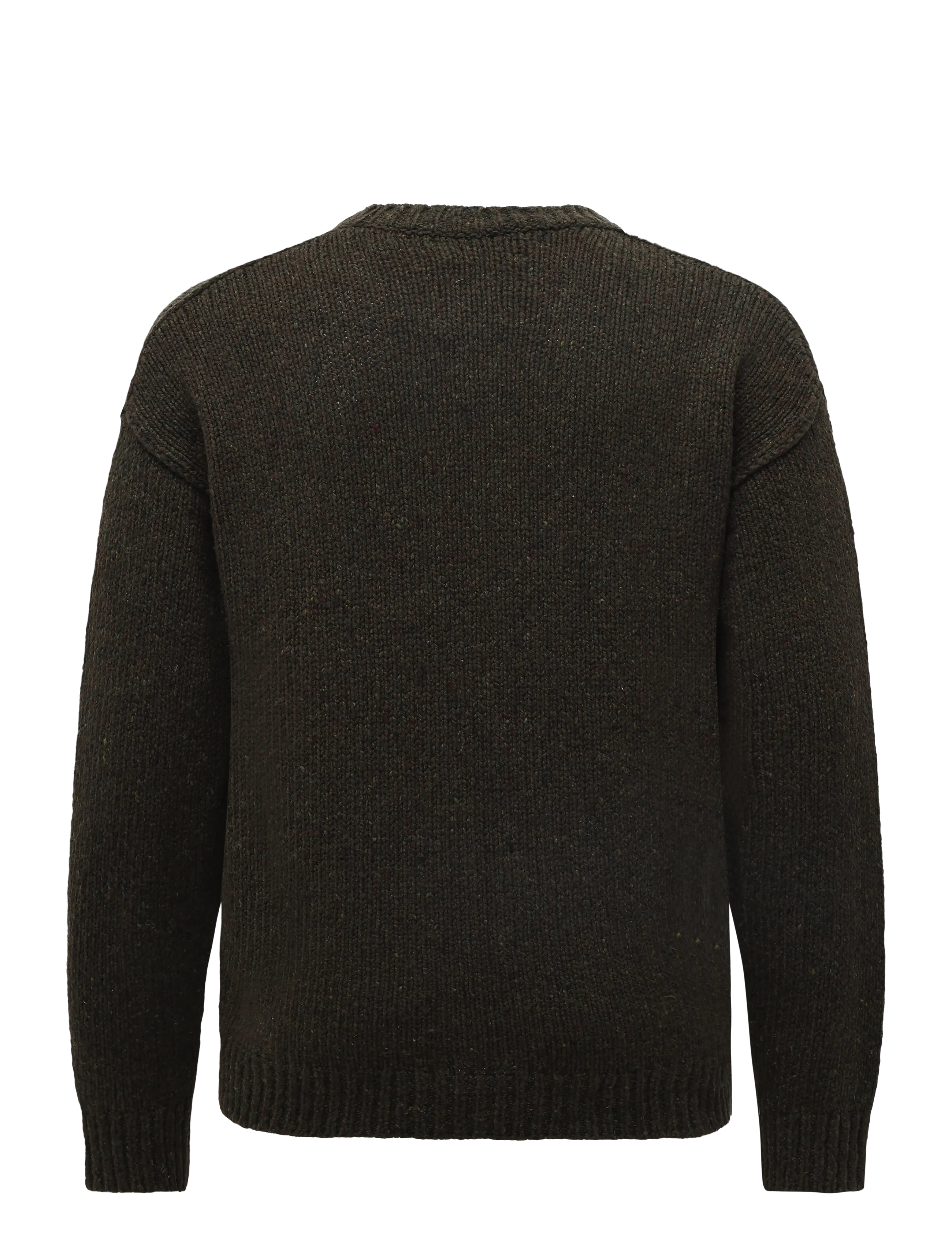 Polo Ralph Lauren - Wool-Blend Crewneck Sweater - round necks - olive brown marl - 1