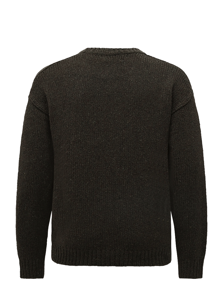 Polo Ralph Lauren - Wool-Blend Crewneck Sweater - round necks - olive brown marl - 1