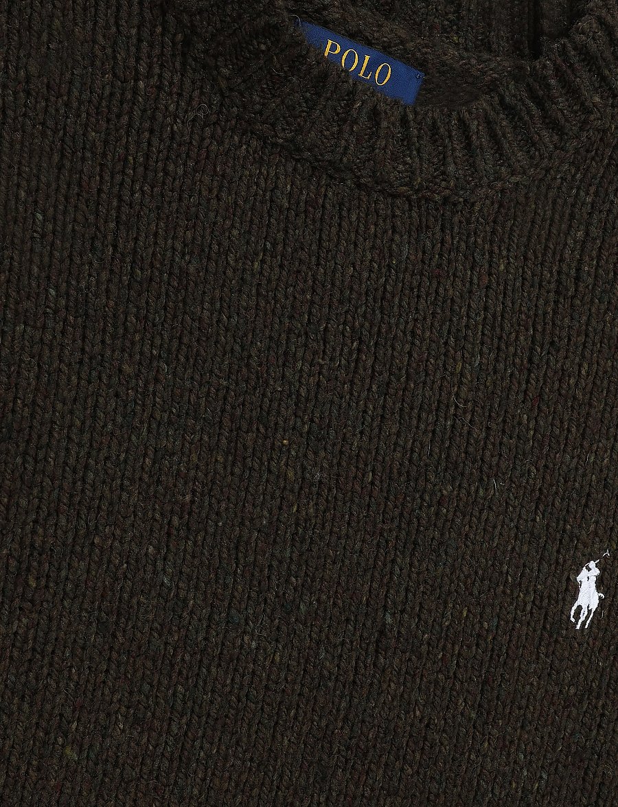 Polo Ralph Lauren - Wool-Blend Crewneck Sweater - round necks - olive brown marl - 2