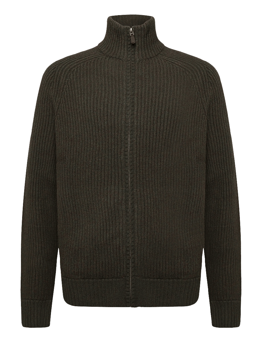 Polo Ralph Lauren - Wool-Cashmere Full-Zip Sweater - pullover mit durchgehendem reißverschluss - ekanite olive hth - 2