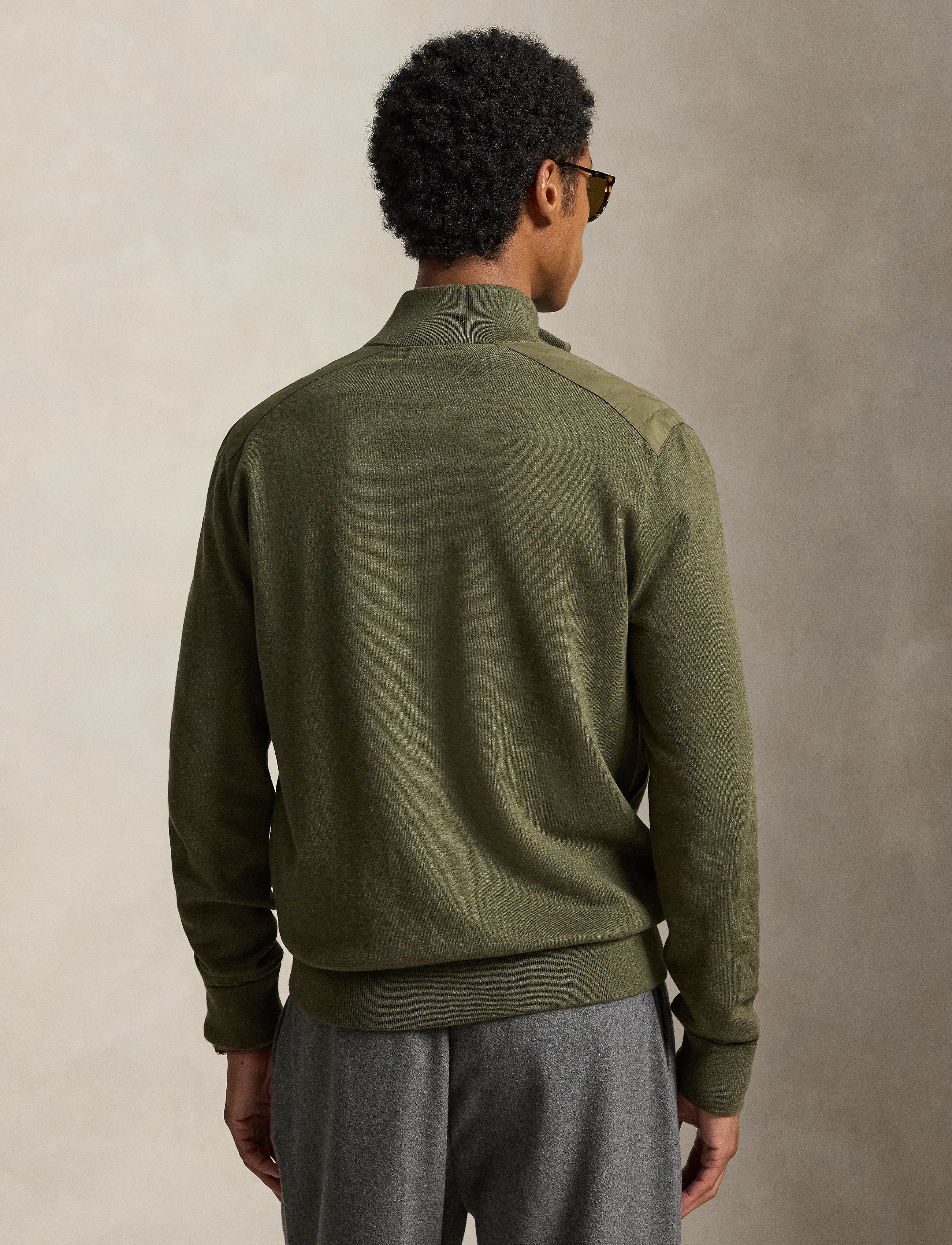 Polo Ralph Lauren - Hybrid Mockneck Cardigan - cardigans - olive combo - 4