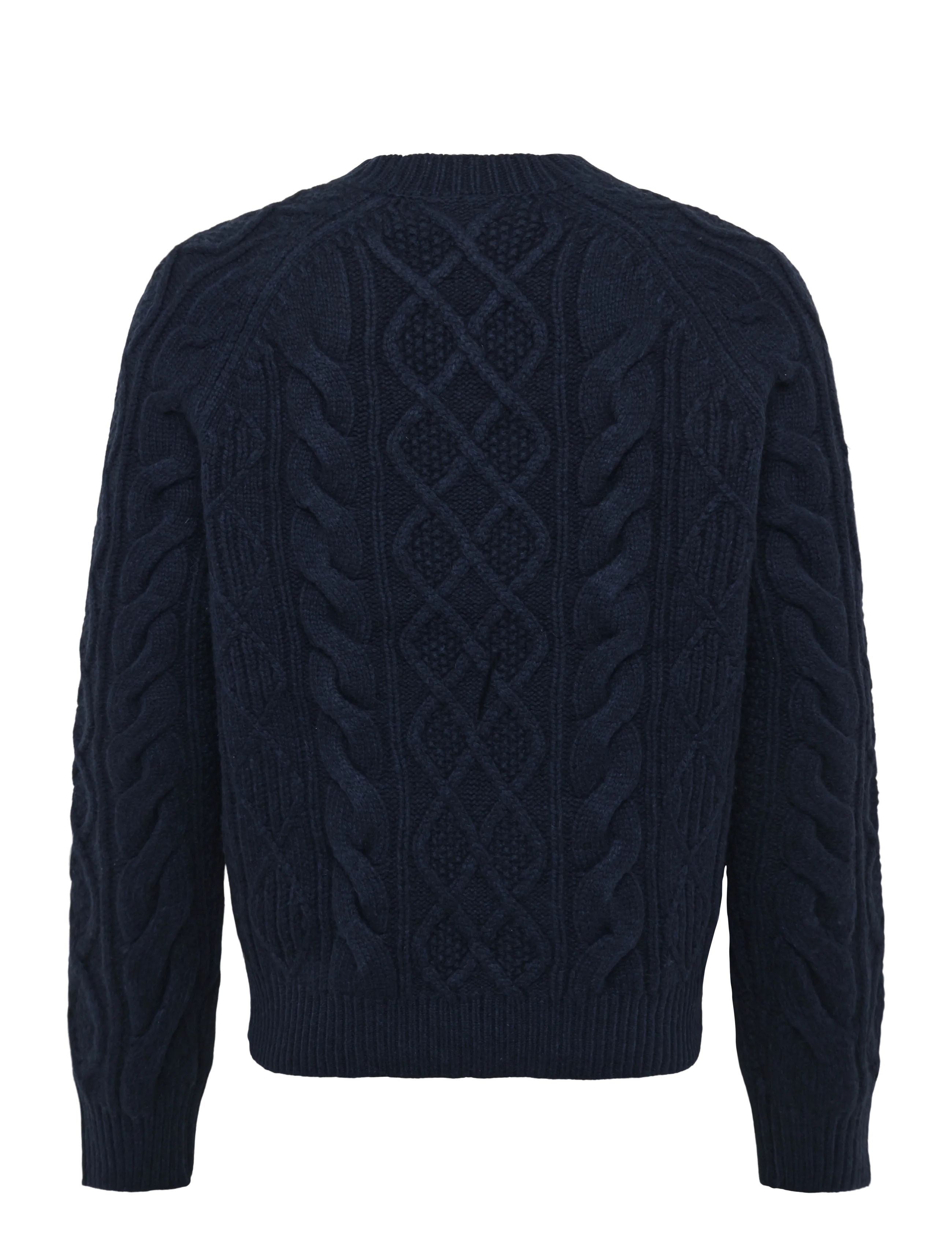 Polo Ralph Lauren - Aran-Knit Wool-Alpaca Sweater - rundhals - glaucus nvy hthr - 3