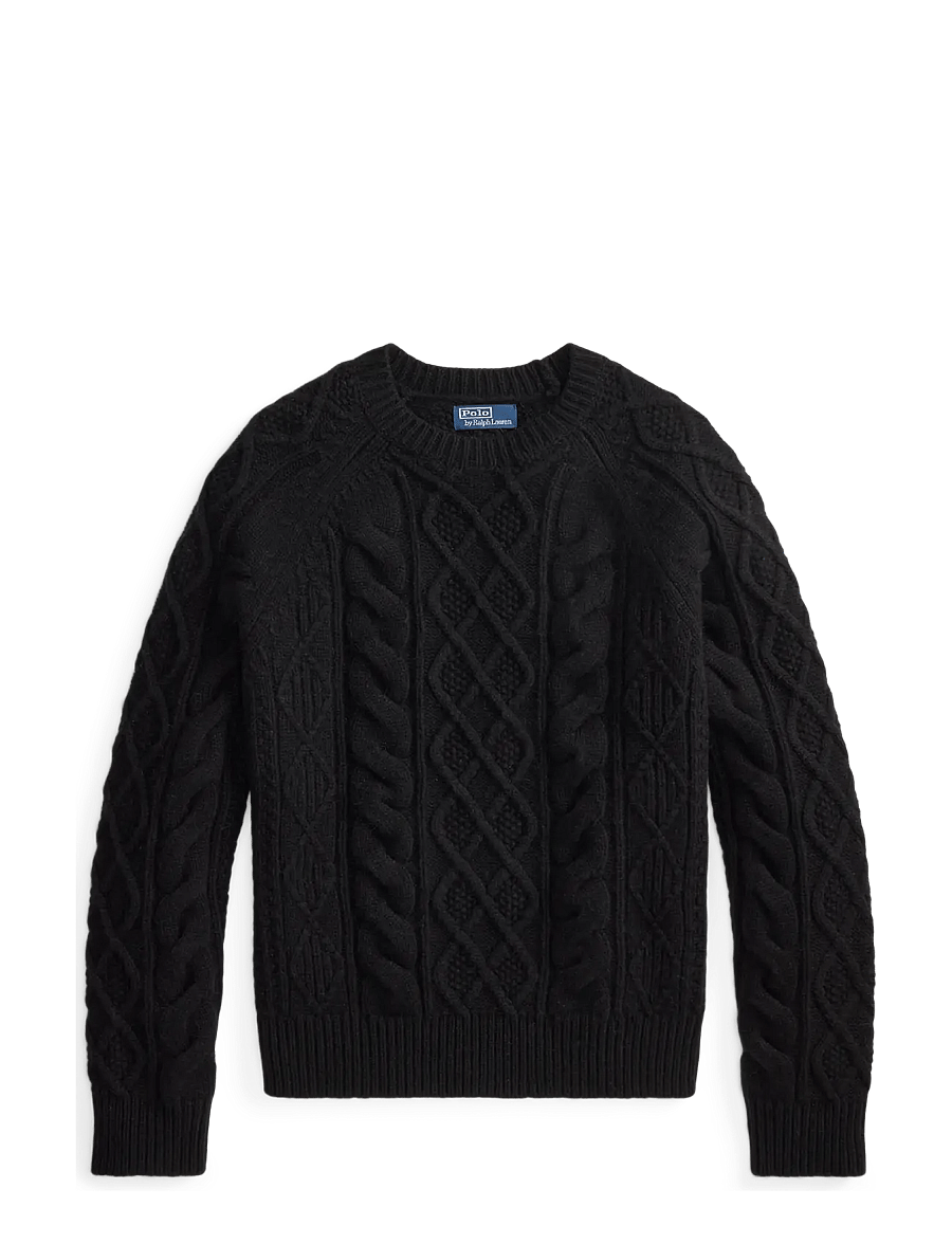 Polo Ralph Lauren - Aran-Knit Wool-Alpaca Sweater - polo black - 2