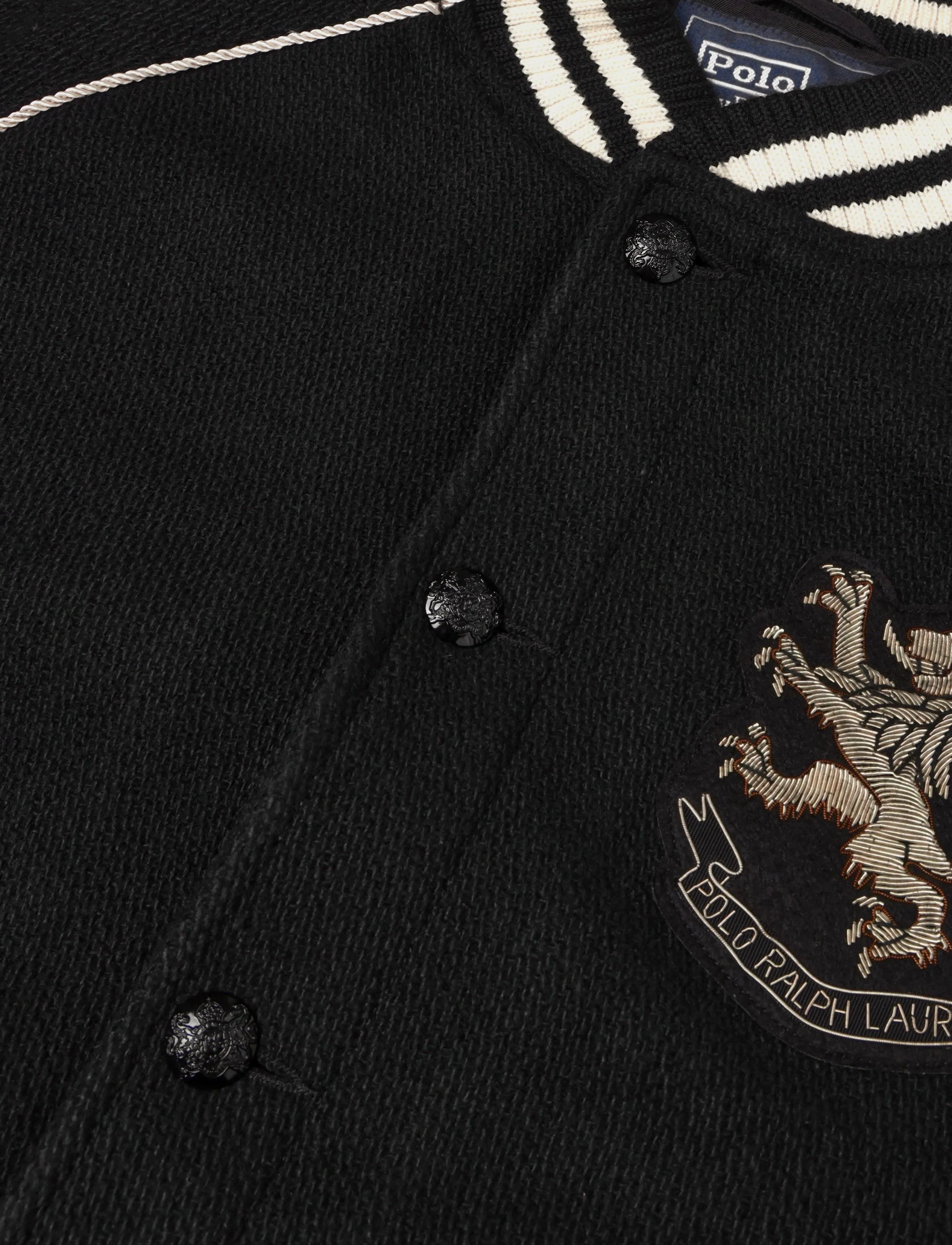 Polo Ralph Lauren Bullion-Patch Wool-Blend Jacket - Jackets & Coats - POLO BLACK / black