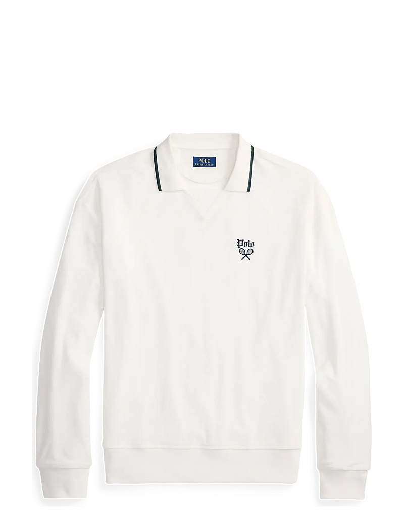 Polo Ralph Lauren - Terry Polo-Collar Sweatshirt - polo marškinėliai ilgomis rankovėmis - white - 1