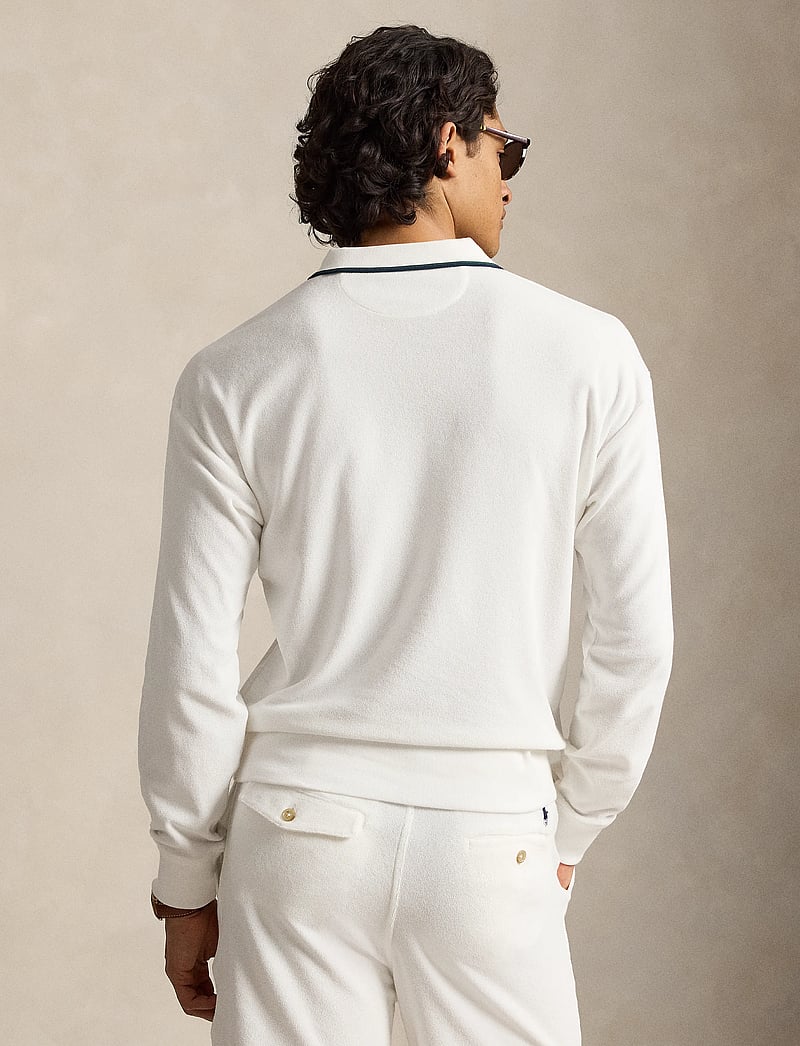 Polo Ralph Lauren - Terry Polo-Collar Sweatshirt - polo marškinėliai ilgomis rankovėmis - white - 2