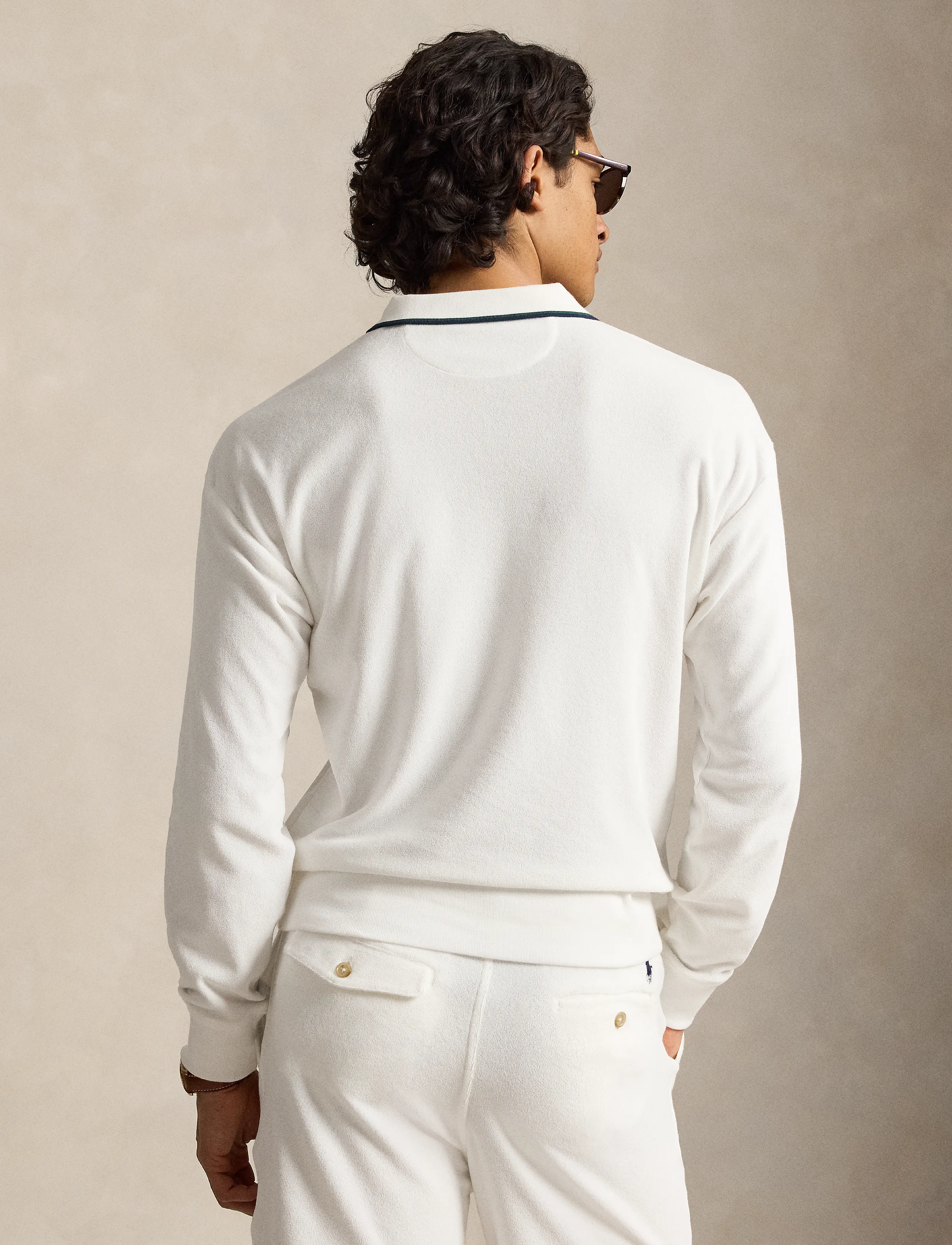 Polo Ralph Lauren - Terry Polo-Collar Sweatshirt - long-sleeved polos - white - 2