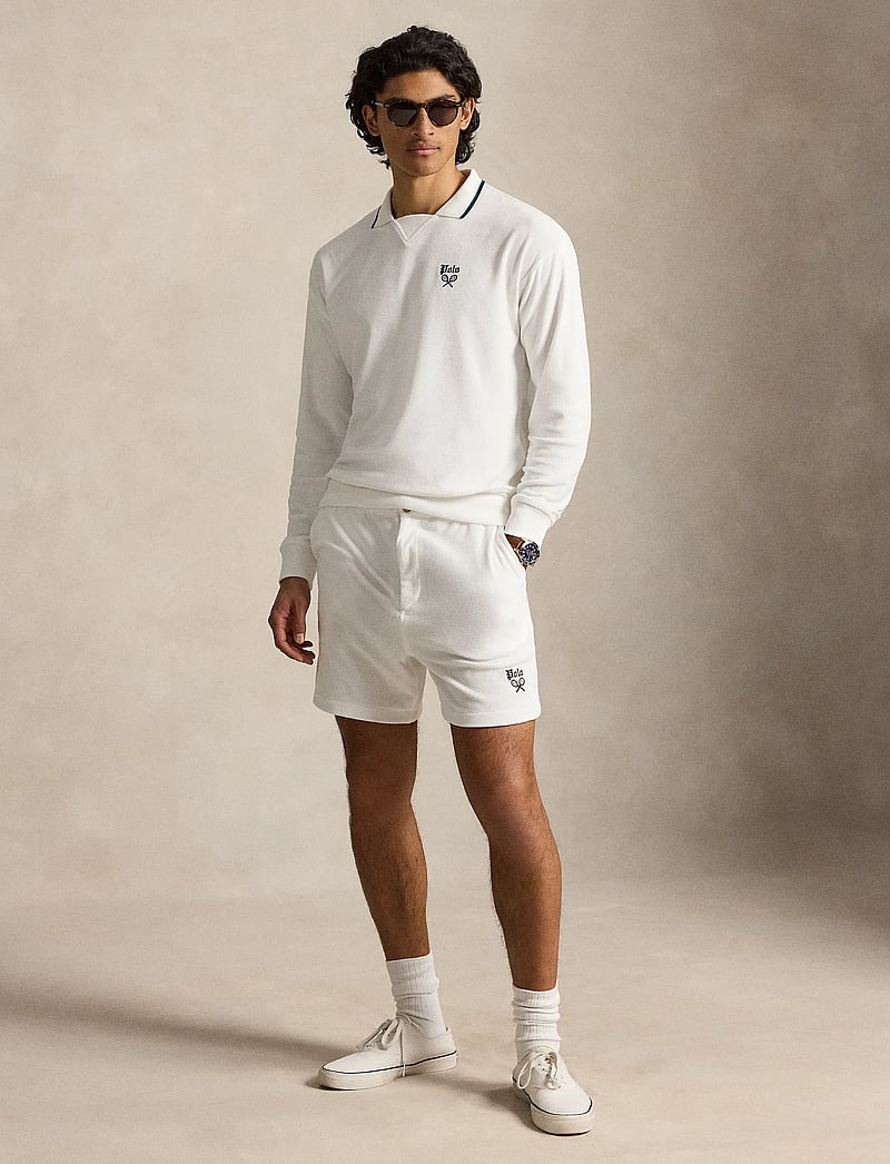 Polo Ralph Lauren - Terry Polo-Collar Sweatshirt - polo marškinėliai ilgomis rankovėmis - white - 3