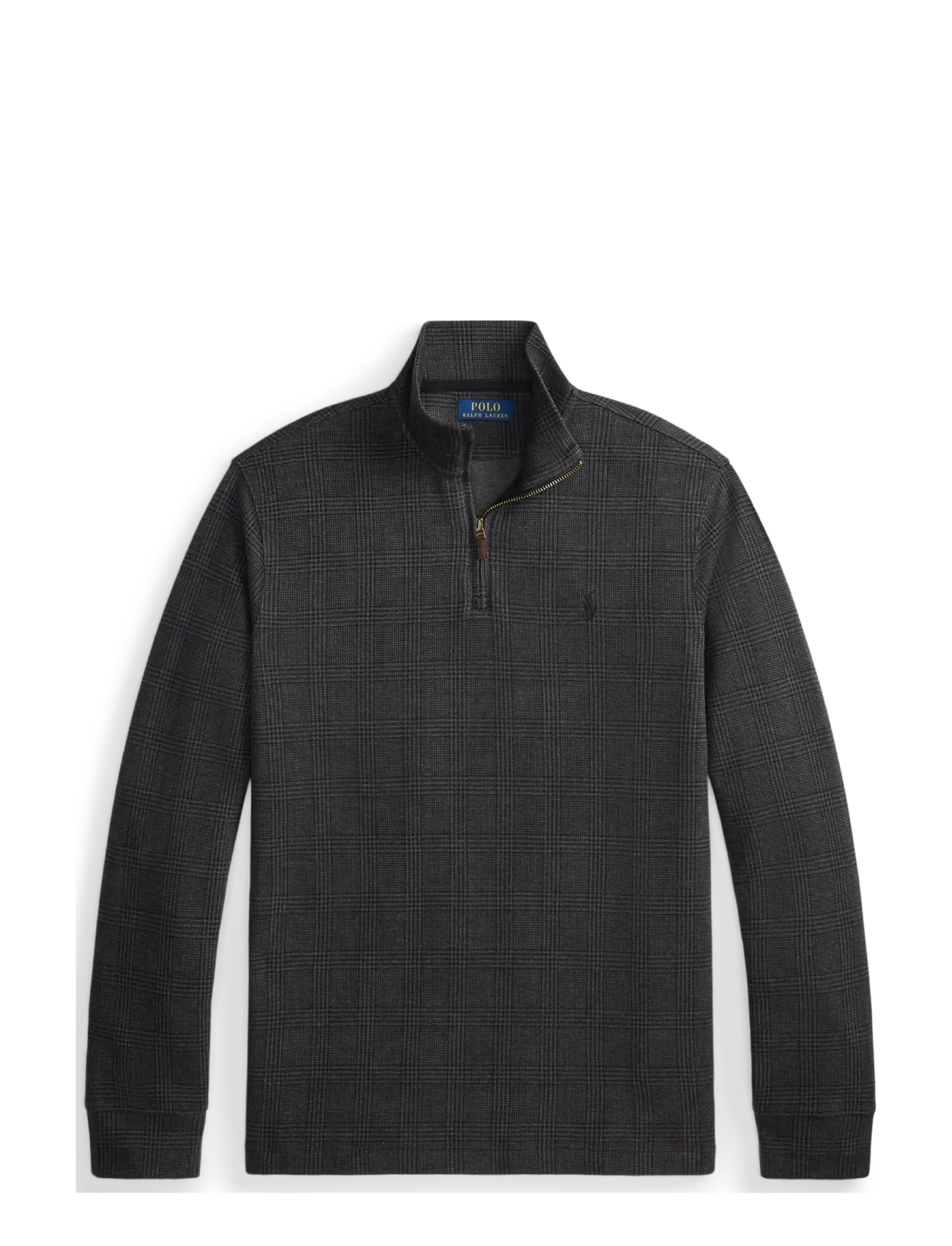 Polo Ralph Lauren Plaid Estate-Rib Quarter-Zip Pullover - Polo Ralph Lauren - EDGEWOOD GLEN-WND / grey