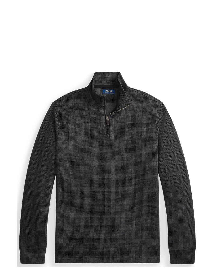 Polo Ralph Lauren - Plaid Estate-Rib Quarter-Zip Pullover - half zip jumpers - edgewood glen-wnd - 1