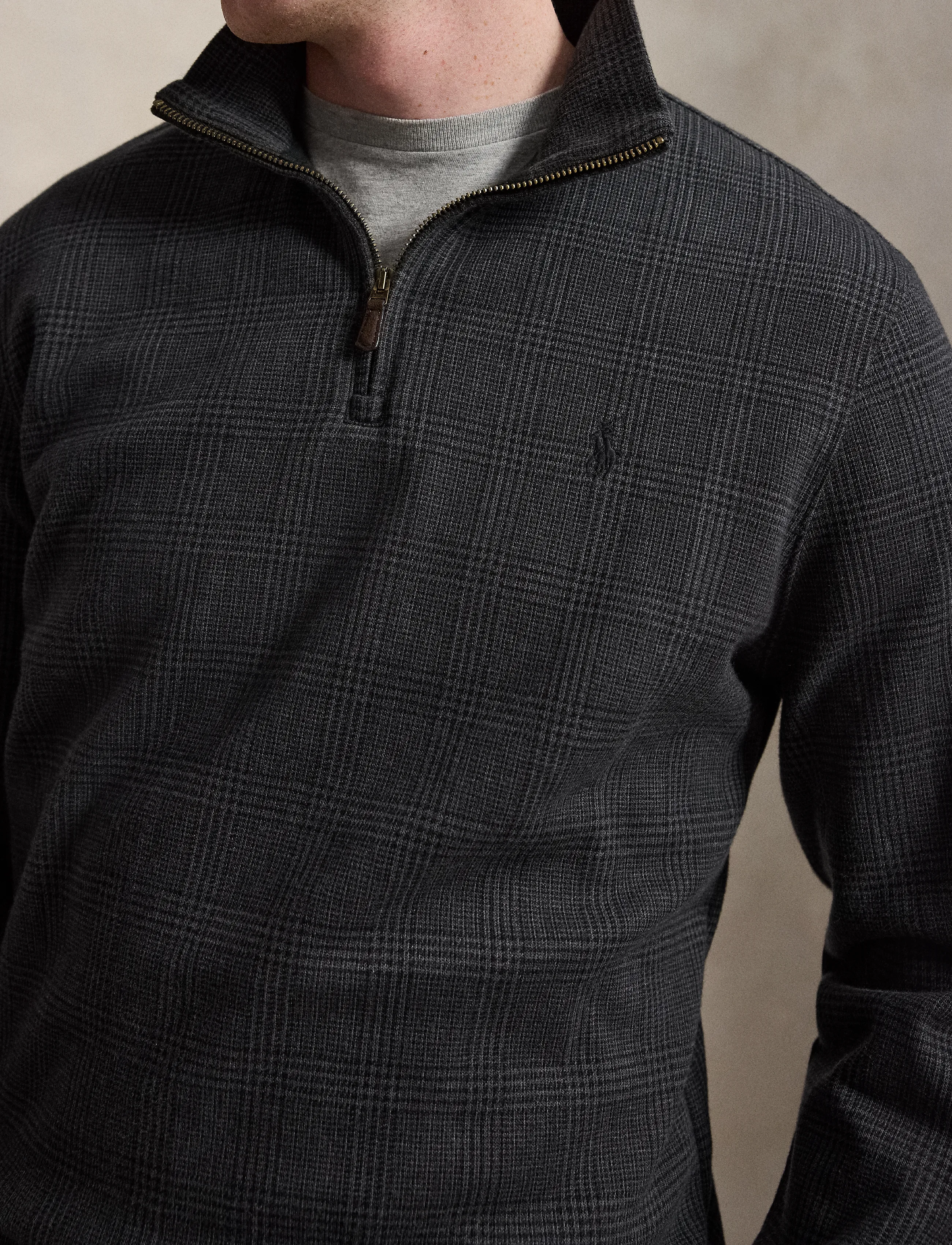 Polo Ralph Lauren - Plaid Estate-Rib Quarter-Zip Pullover - edgewood glen-wnd - 3