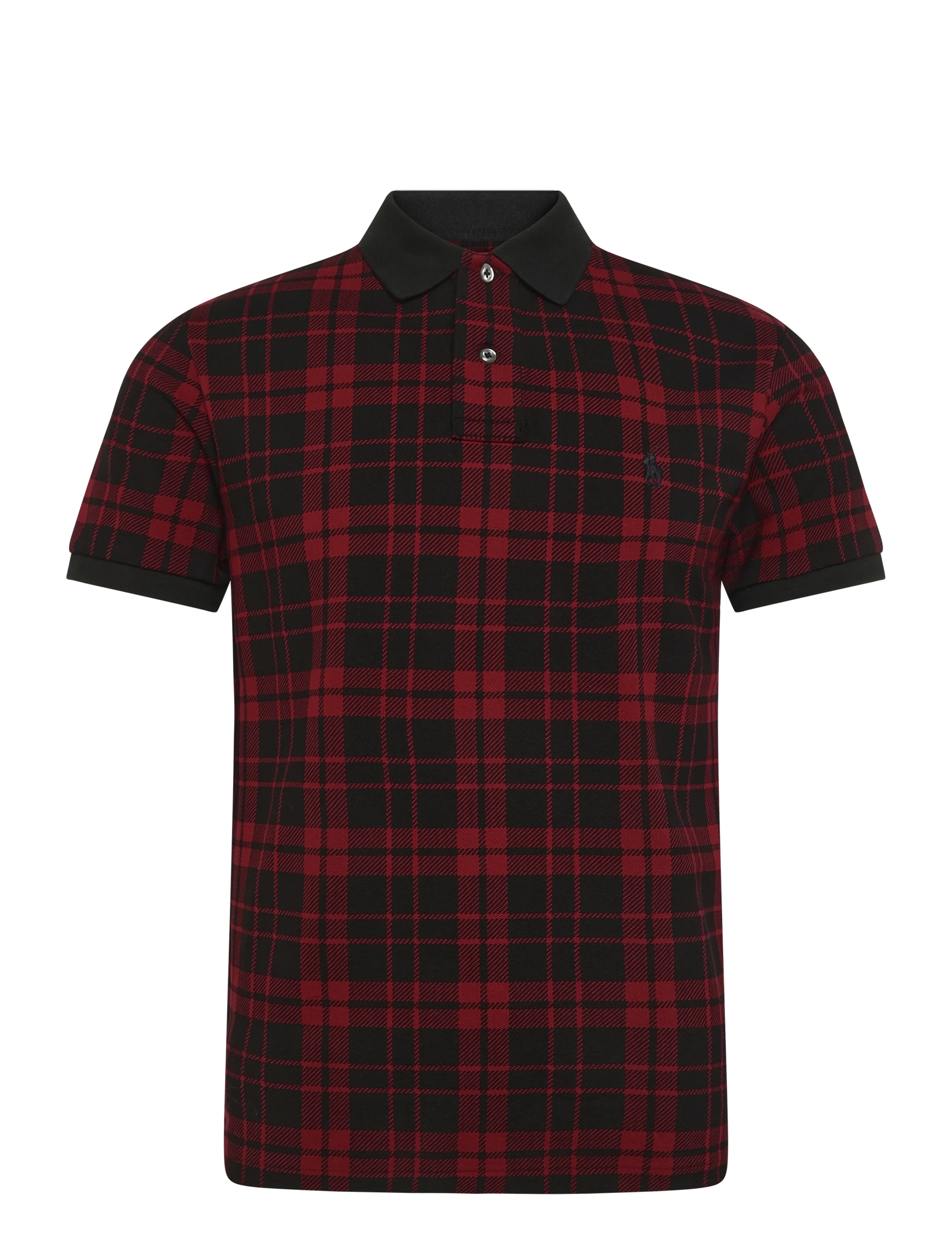 Polo Ralph Lauren - Custom Slim Fit Plaid Mesh Polo Shirt - short-sleeved polos - windsor court pla - 2