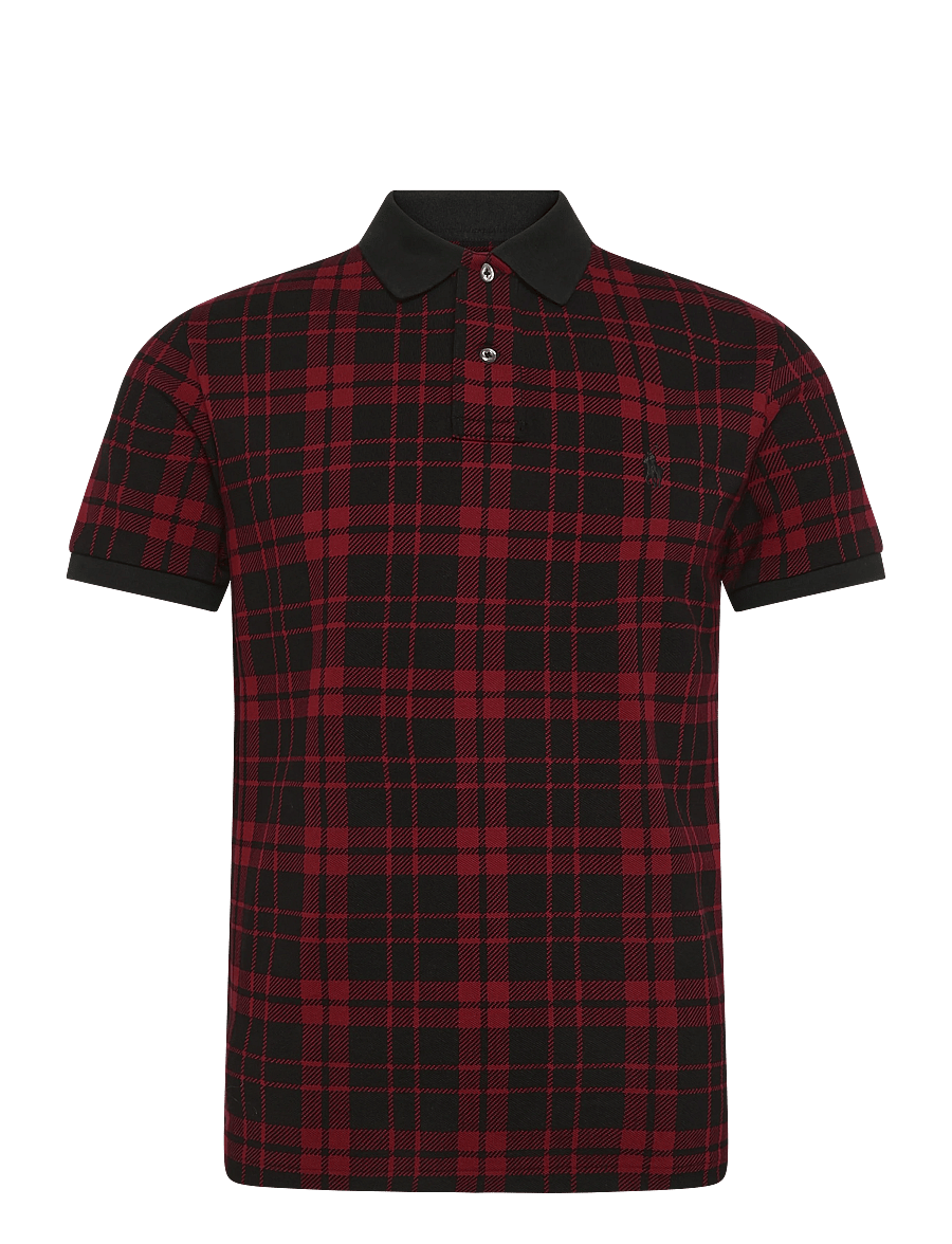 Polo Ralph Lauren - Custom Slim Fit Plaid Mesh Polo Shirt - short-sleeved polos - windsor court pla - 2