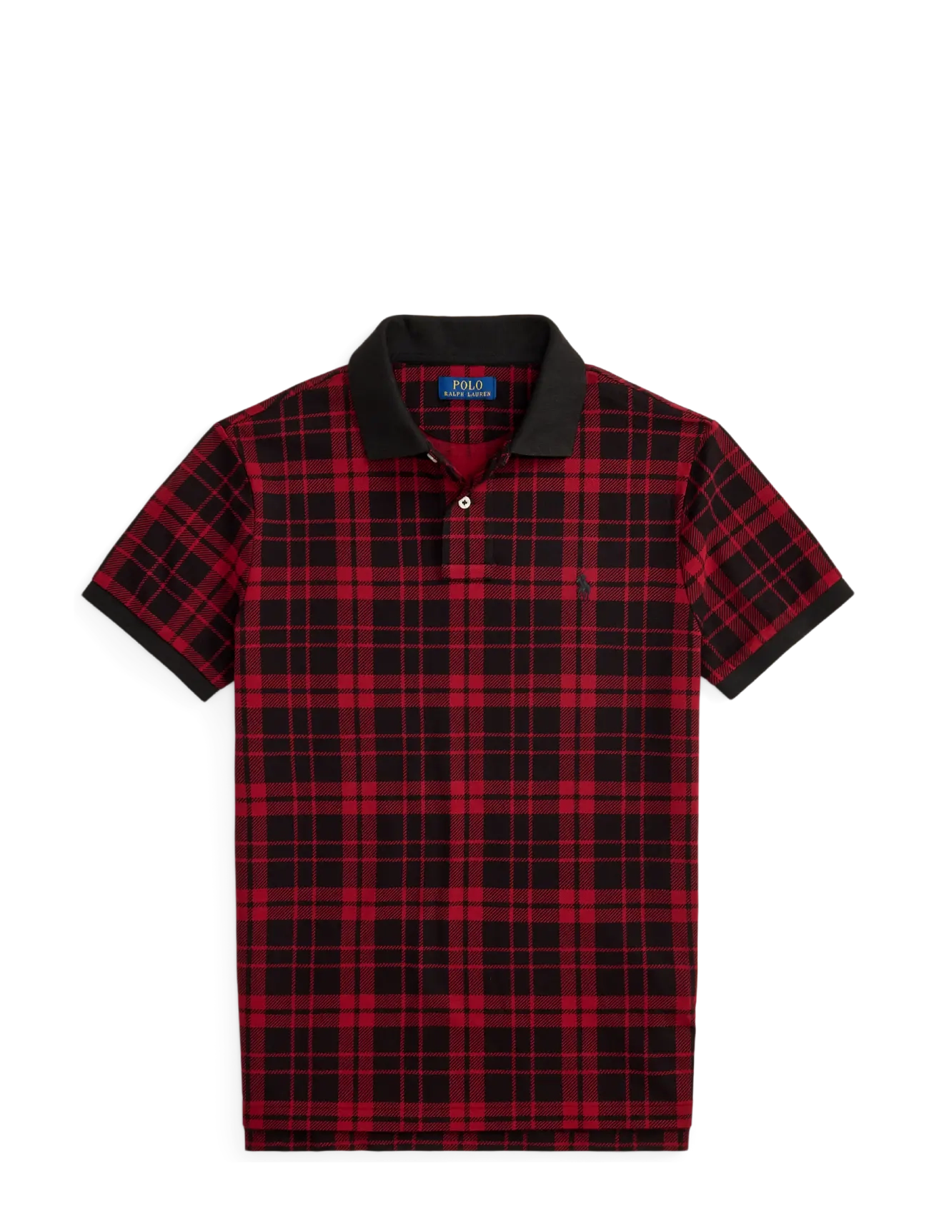 Polo Ralph Lauren - Custom Slim Fit Plaid Mesh Polo Shirt - windsor court pla - 1
