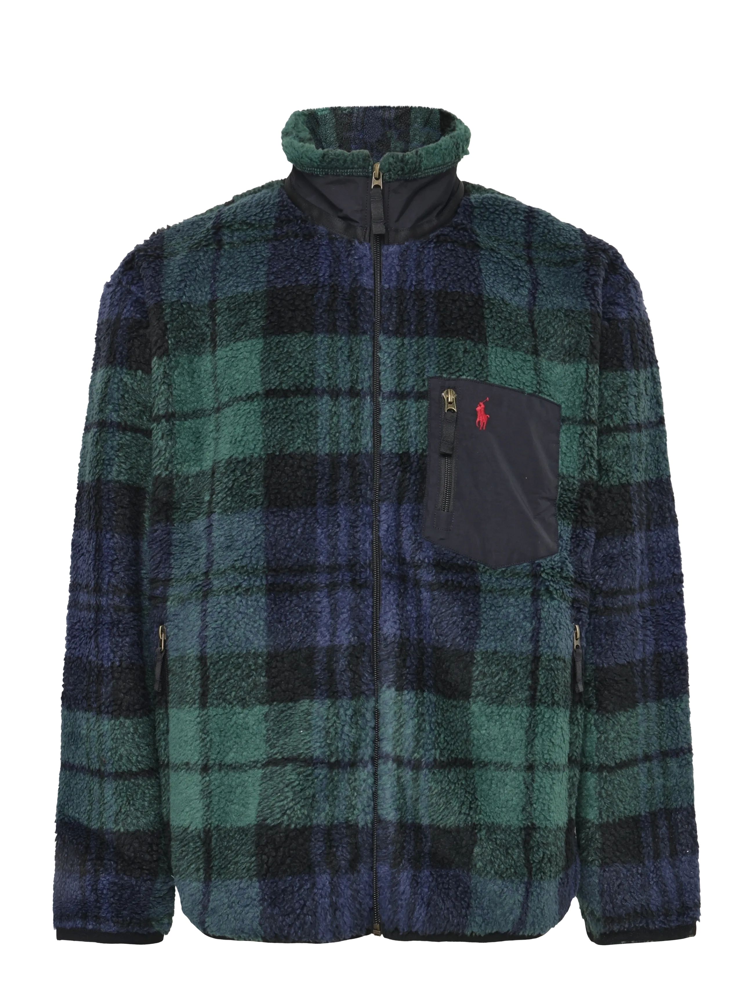 Polo Ralph Lauren - Plaid Pile Fleece Jacket - hybrid-jacken - blackwatch plaid - 1