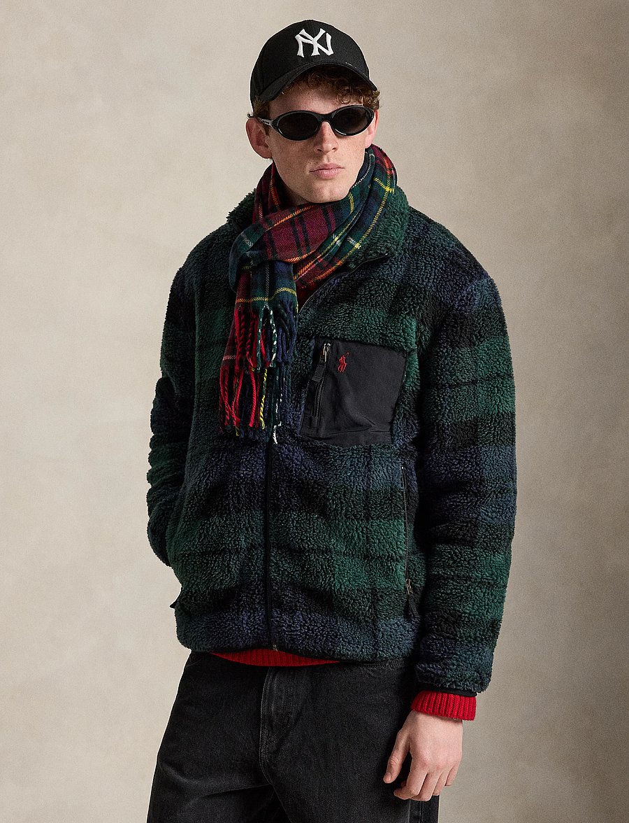 Polo Ralph Lauren - Plaid Pile Fleece Jacket - hybrid-jacken - blackwatch plaid - 0