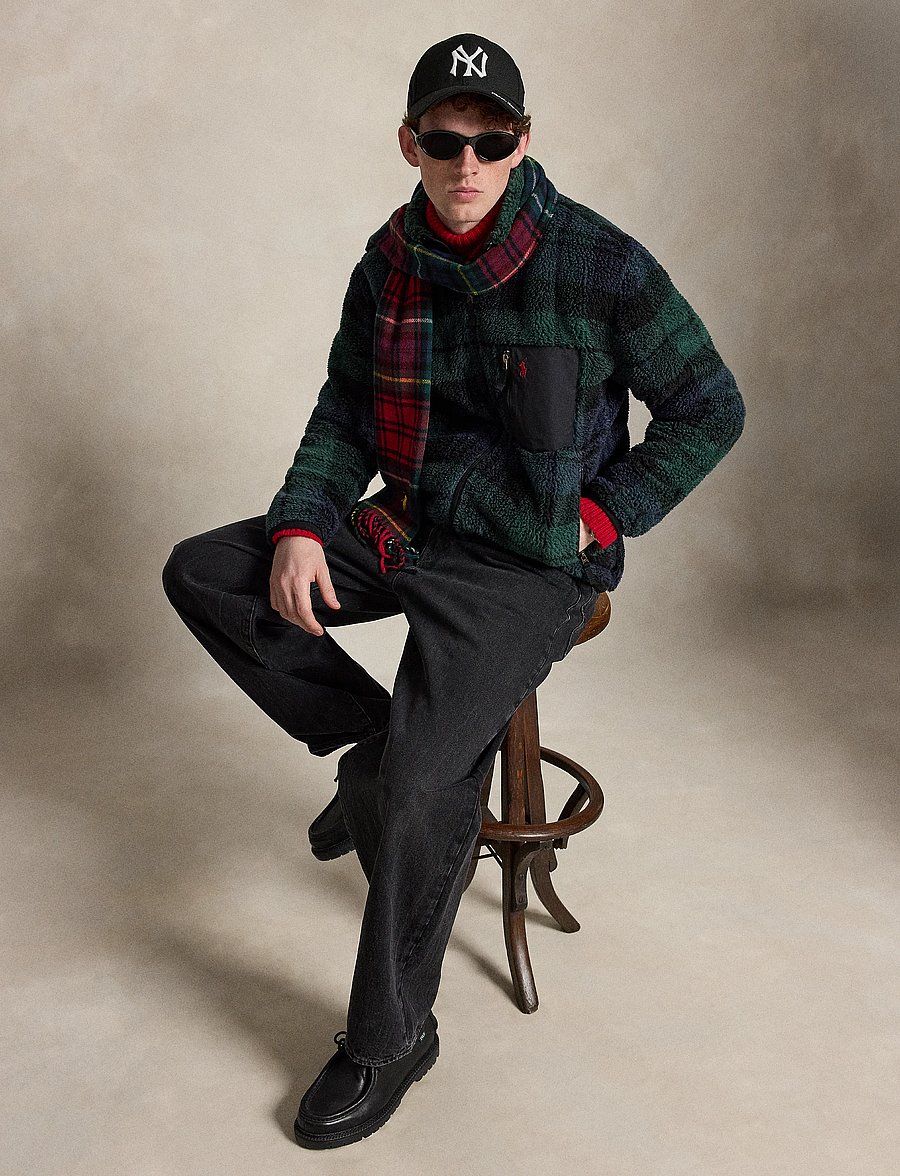 Polo Ralph Lauren - Plaid Pile Fleece Jacket - hybrid-jacken - blackwatch plaid - 4