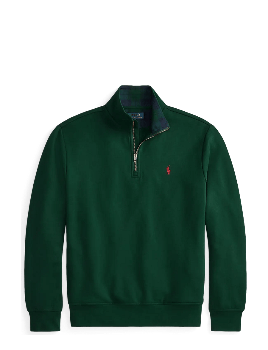 Polo Ralph Lauren - The RL Fleece Quarter-Zip Sweatshirt - poolpika lukuga džemprid - moss agate - 1