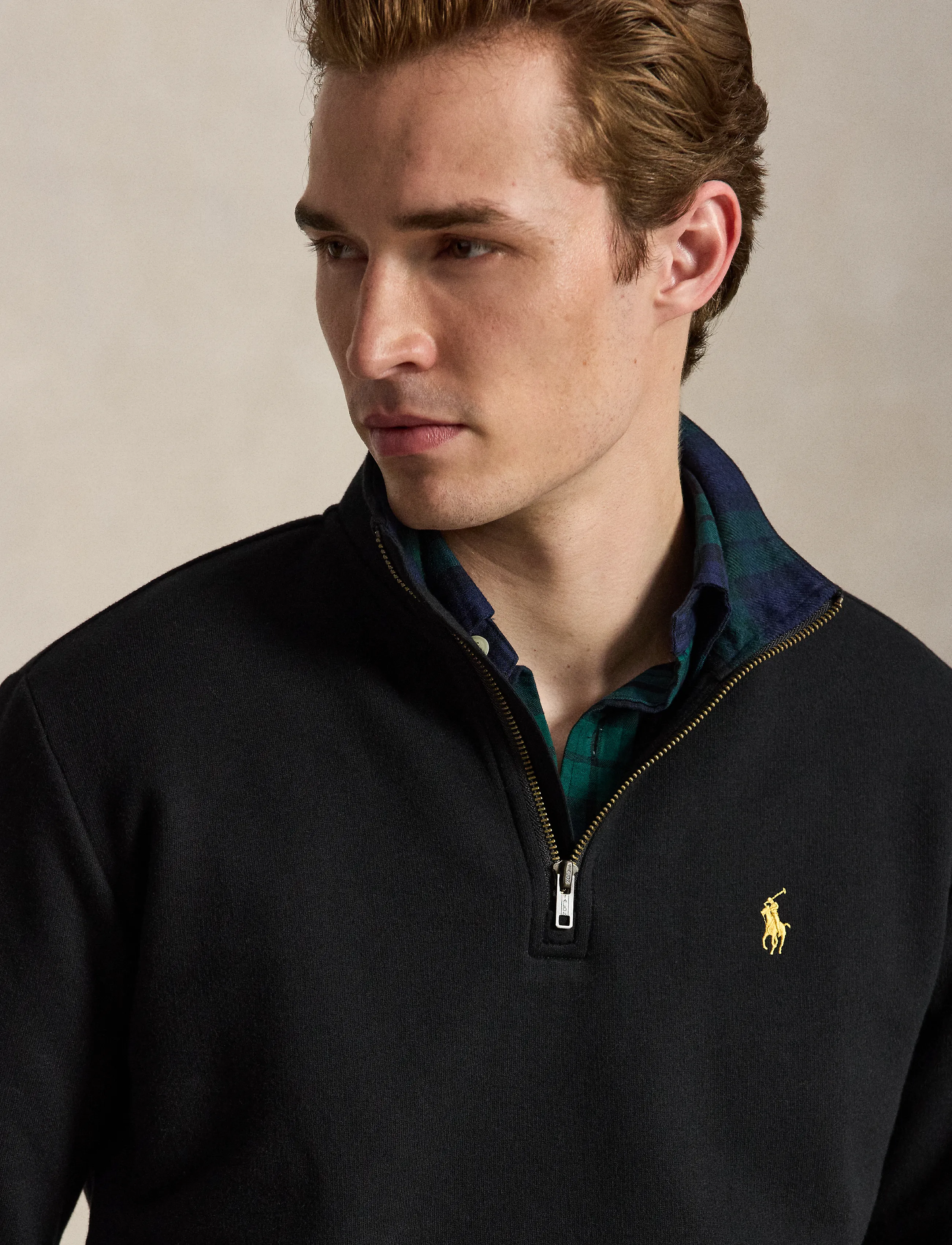 Polo Ralph Lauren - The RL Fleece Quarter-Zip Sweatshirt - polo black - 3
