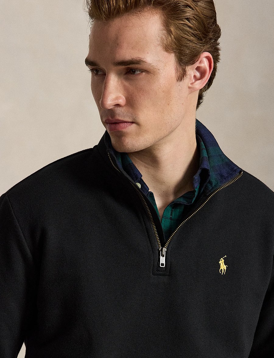 Polo Ralph Lauren - The RL Fleece Quarter-Zip Sweatshirt - poolpika lukuga džemprid - polo black - 3