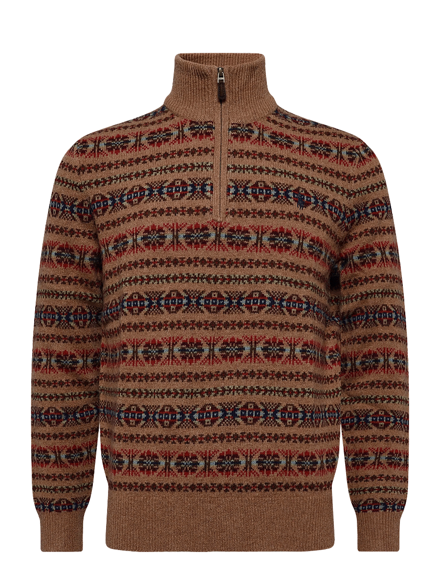 Polo Ralph Lauren - Fair Isle Wool Mockneck Sweater - tõmblukk-kaelusega dressipluusid - multi combo - 1