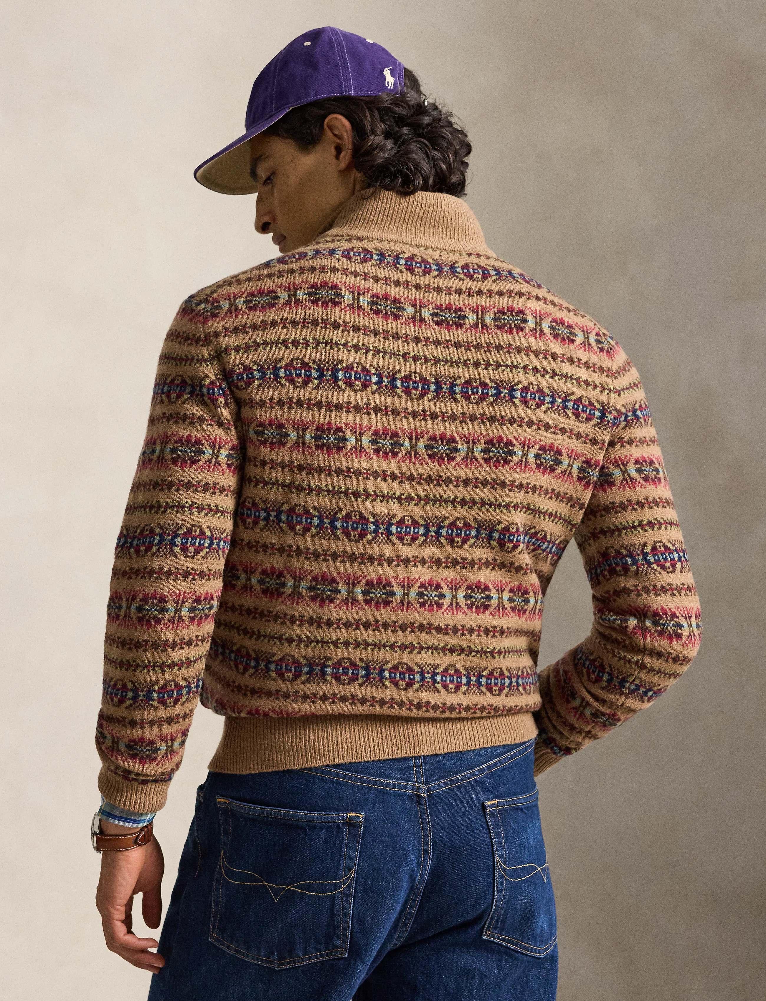 Polo Ralph Lauren - Fair Isle Wool Mockneck Sweater - multi combo - 3