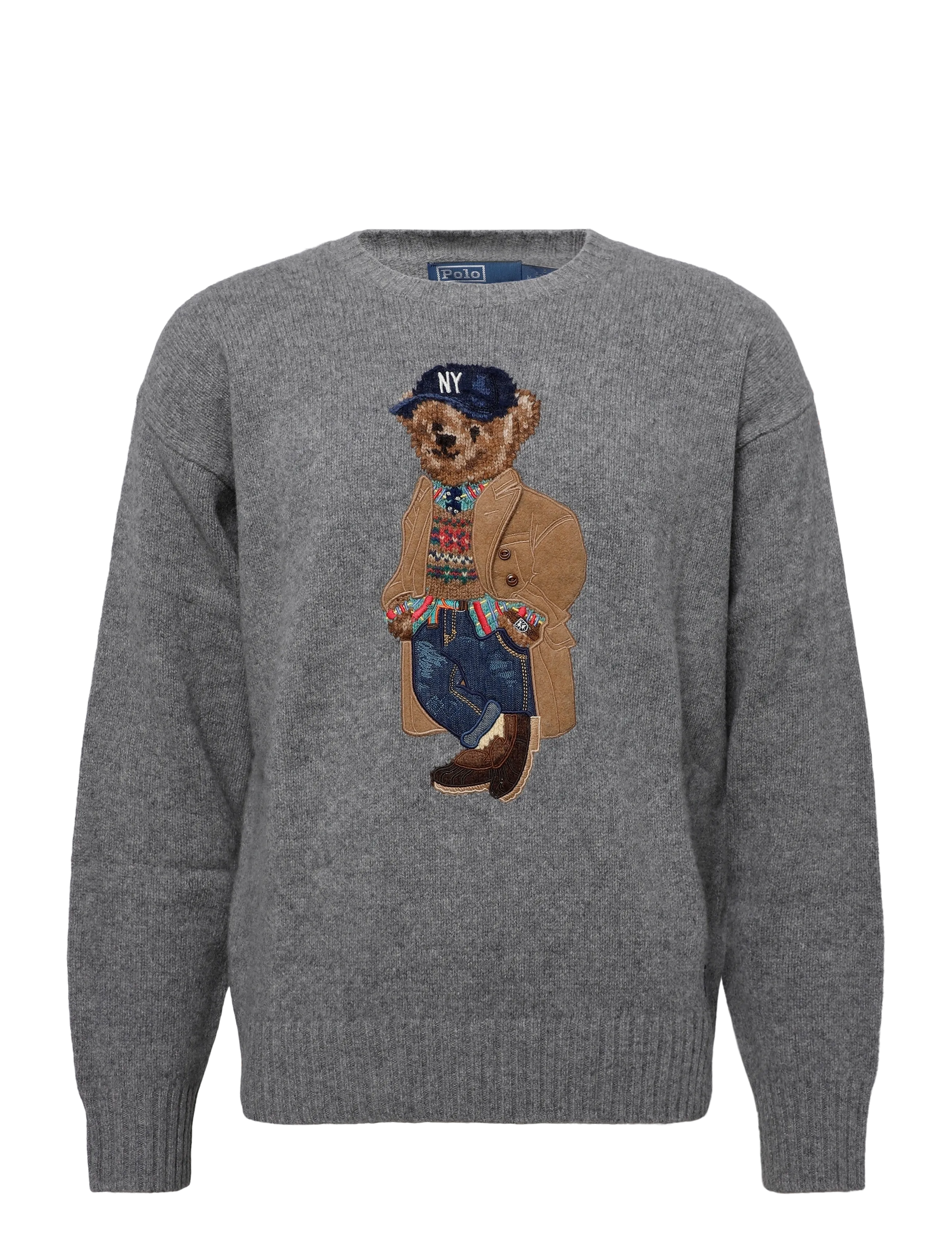 Polo Ralph Lauren Relaxed Fit Polo Bear Sweater - Strickmode - GREY COMBO / grey
