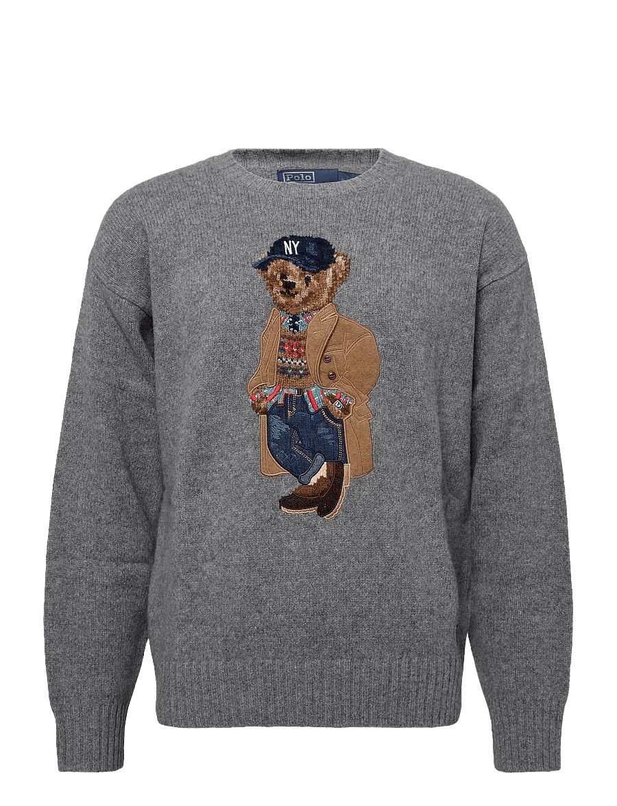 Polo Ralph Lauren - Relaxed Fit Polo Bear Sweater - grey combo - 1