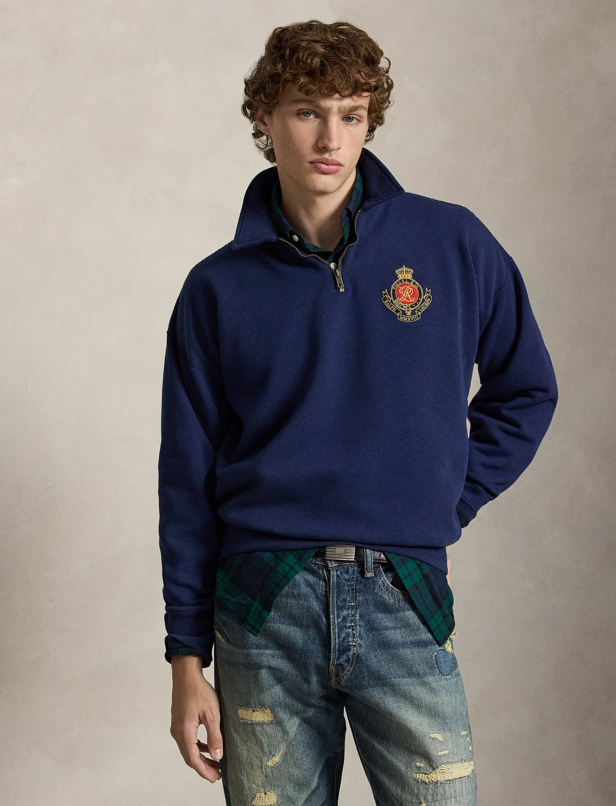 Polo Ralph Lauren Vintage Fit Crest Sweatshirt - Osta stiili järgi - NEWPORT NAVY / navy