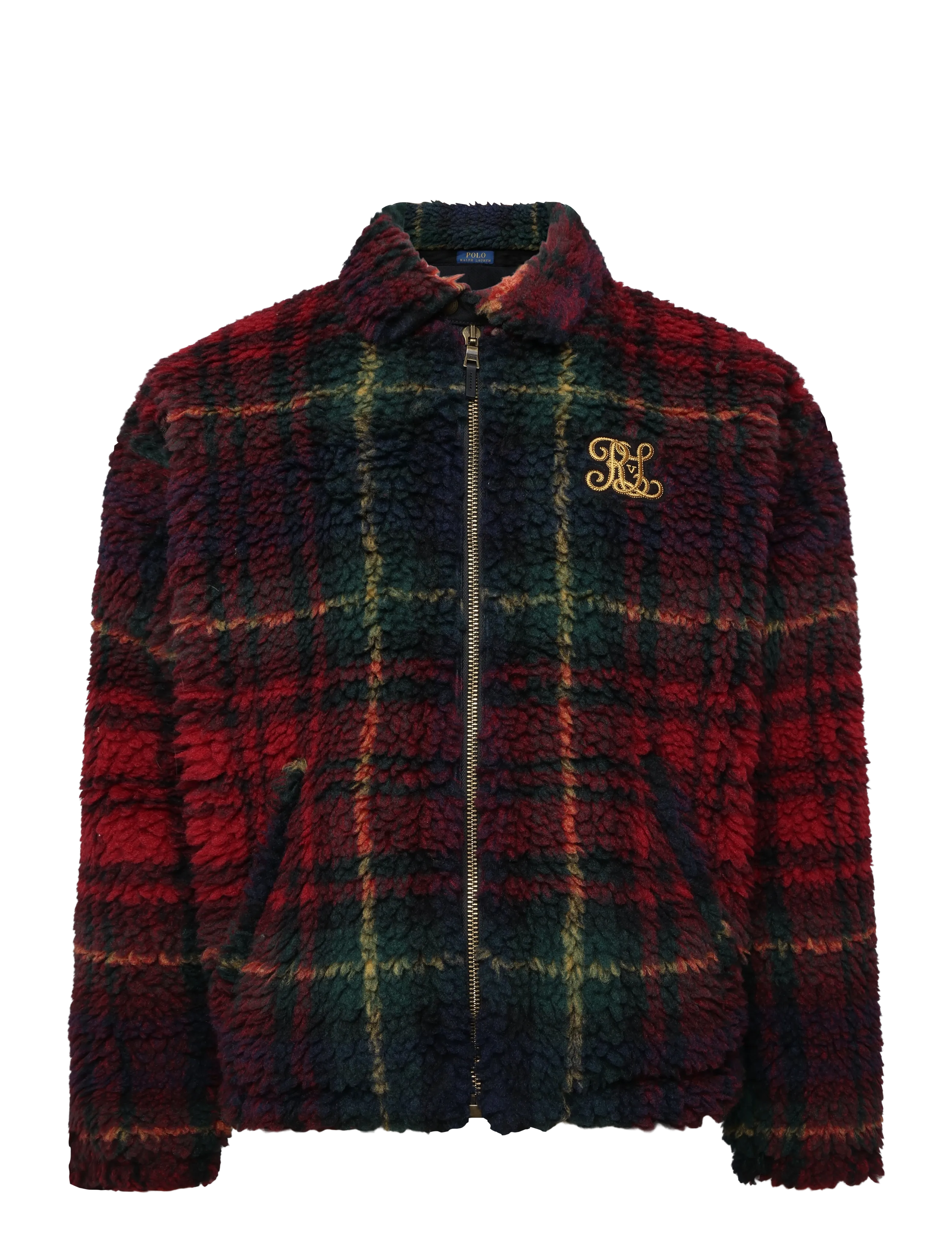 Polo Ralph Lauren - Relaxed Fit Plaid Pile Fleece Jacket - teddy peysur - macro holiday pla - 2