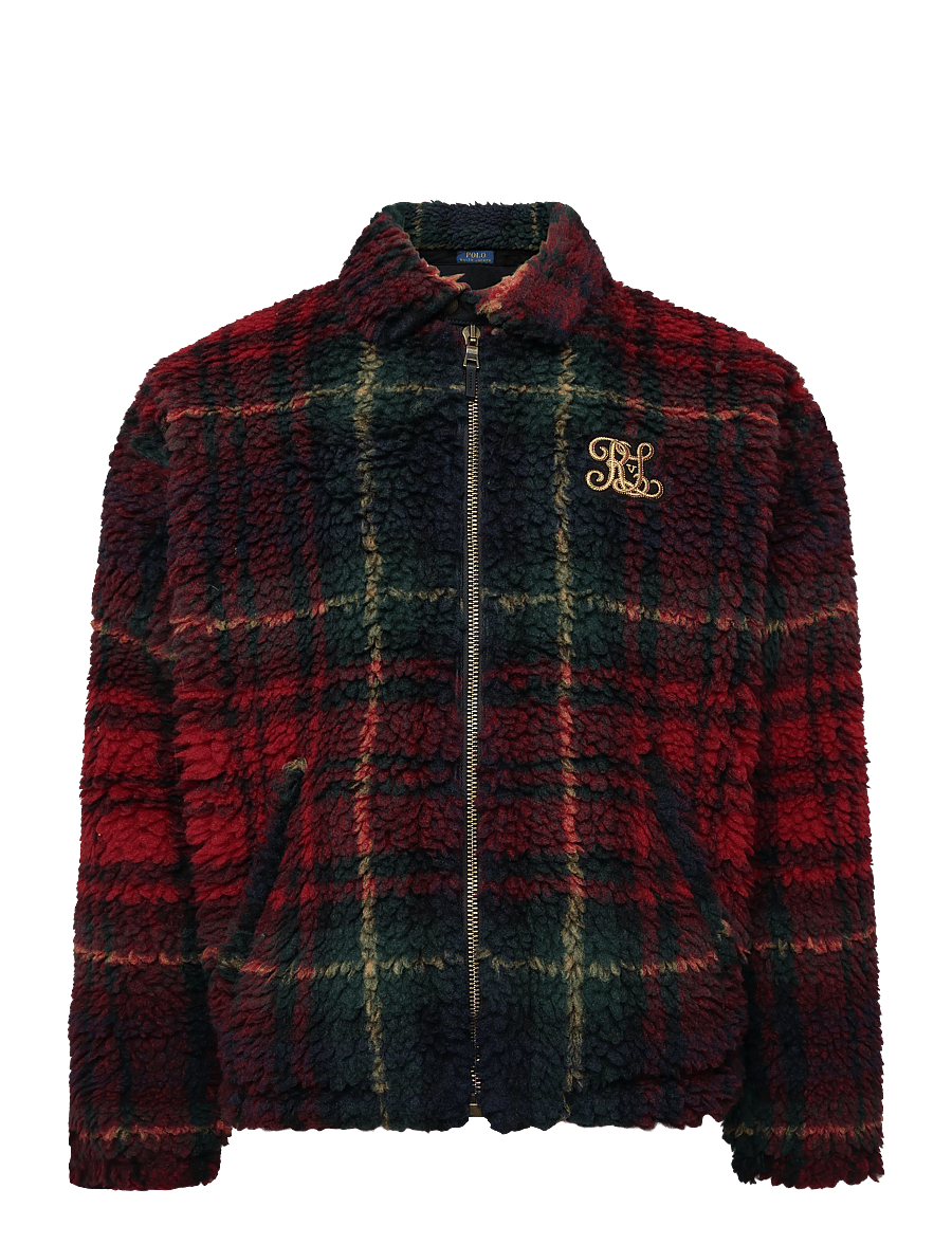 Polo Ralph Lauren - Relaxed Fit Plaid Pile Fleece Jacket - teddy peysur - macro holiday pla - 2