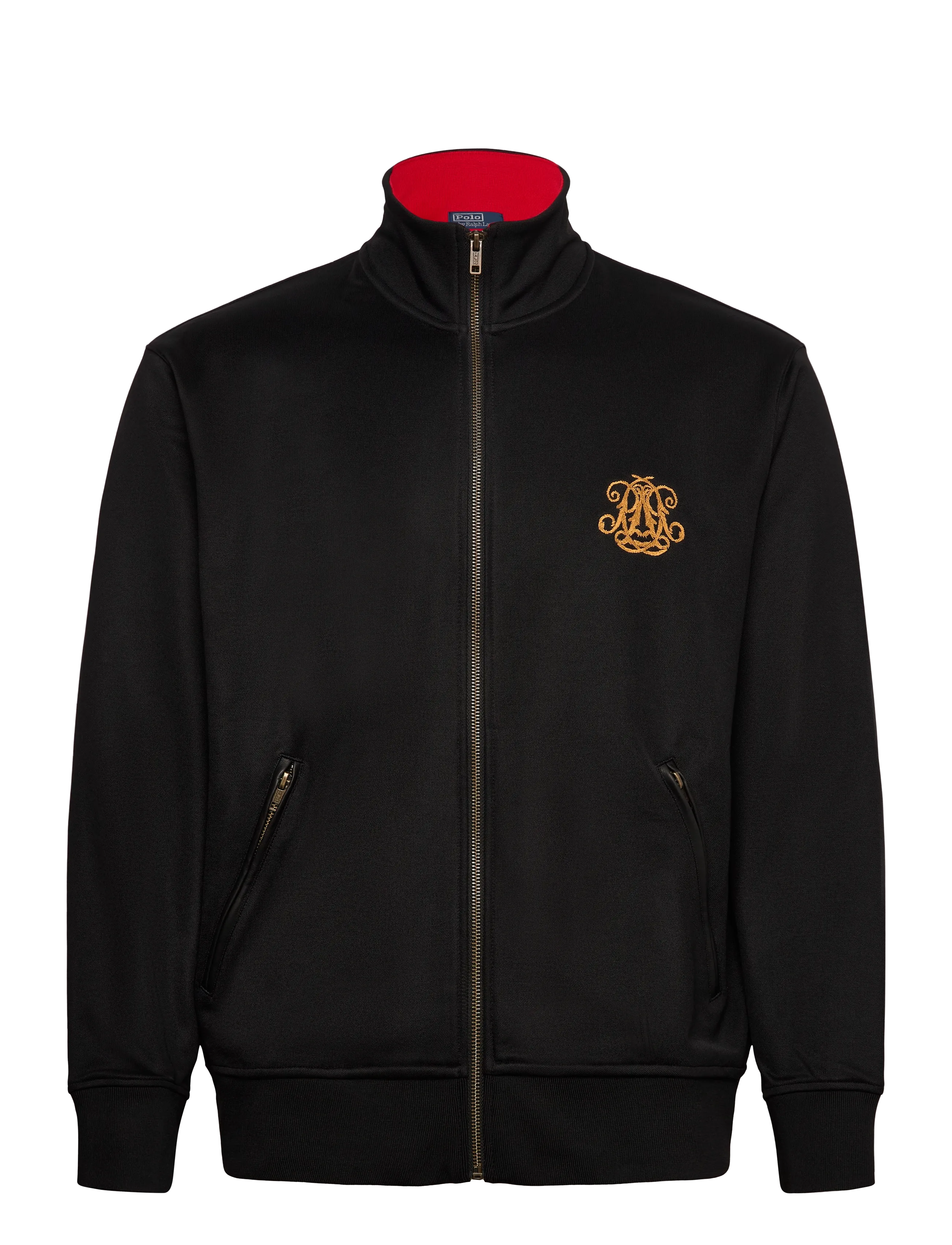 Polo Ralph Lauren Embroidered Plaited Tricot Track Jacket - Sweatshirts - POLO BLACK MULTI / black