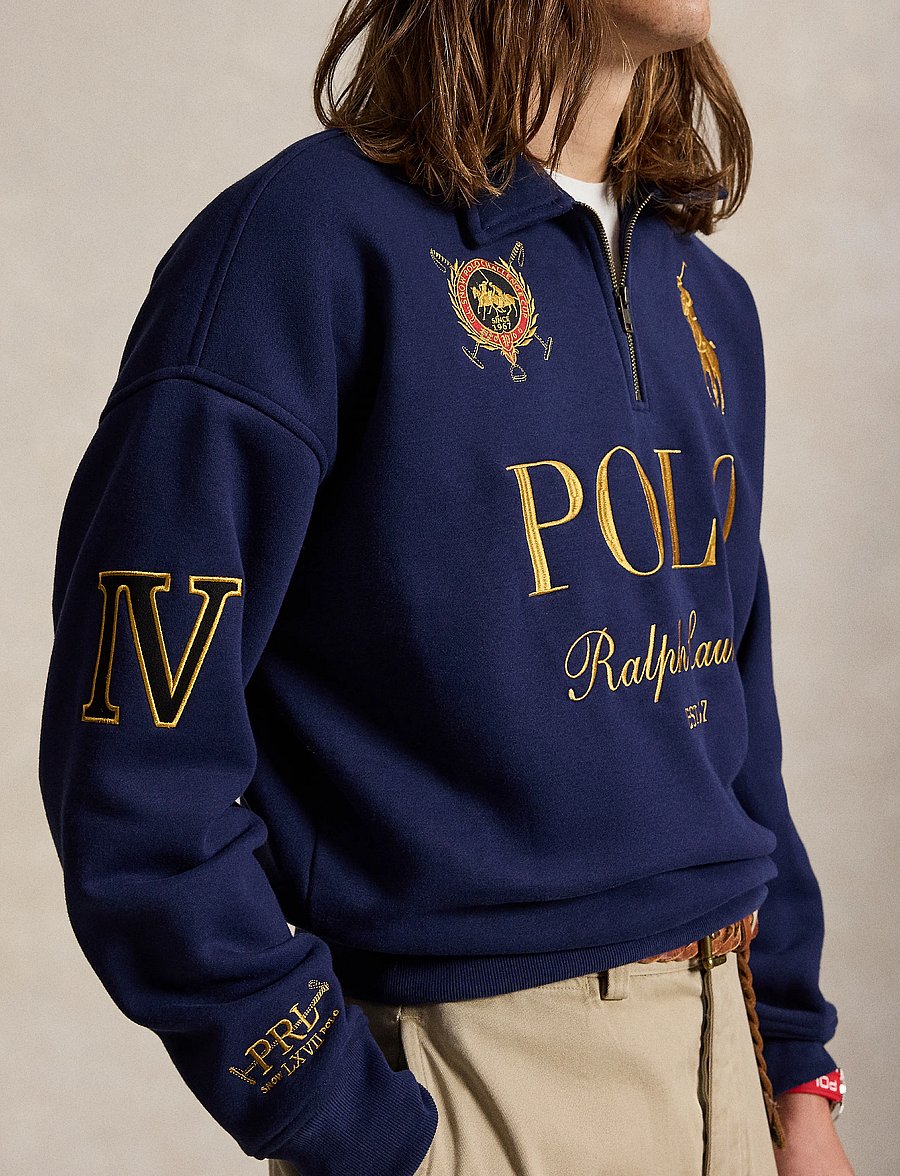Polo Ralph Lauren - Relaxed Fit Big Pony Collared Sweatshirt - shop by occasion - newport navy - 4