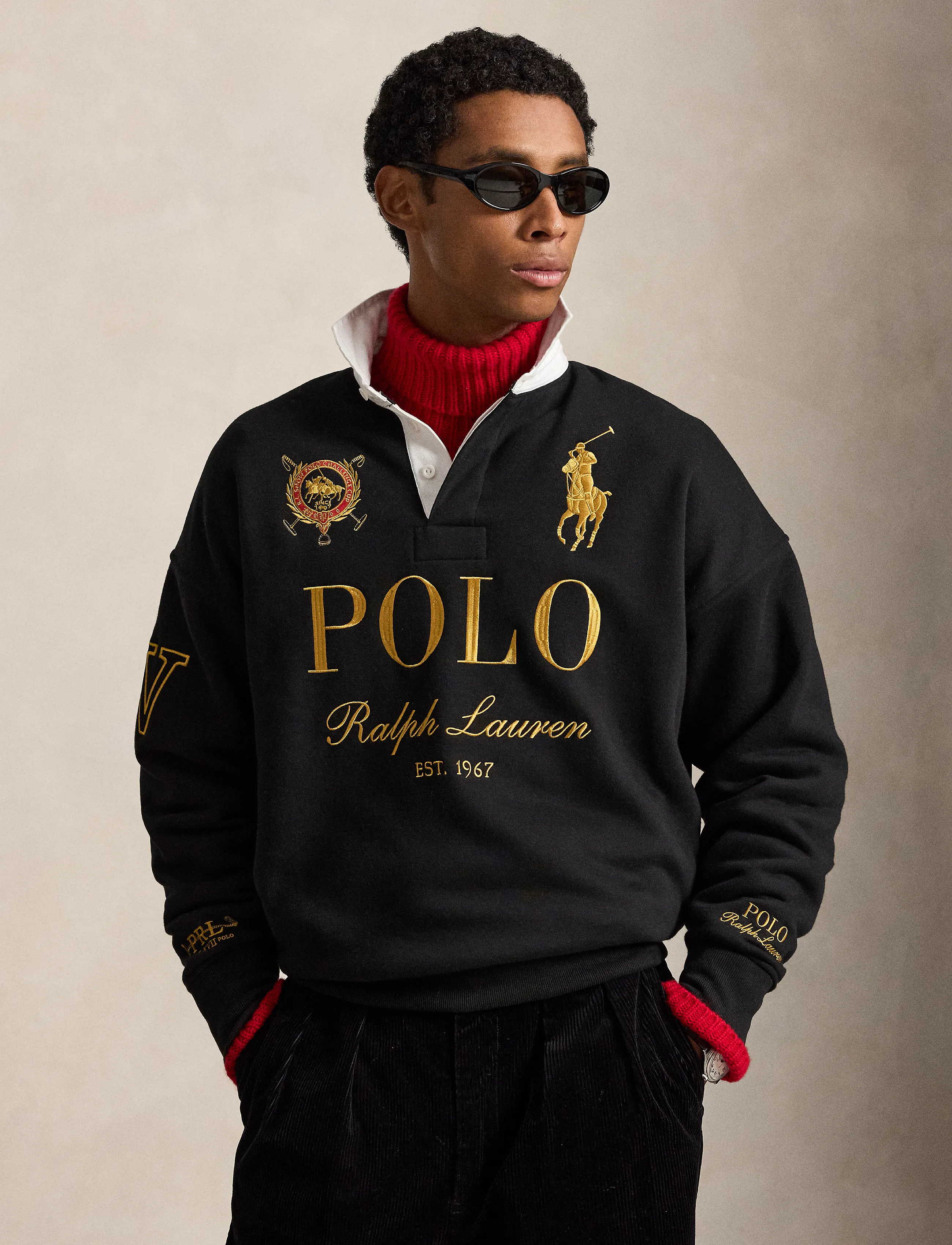Polo Ralph Lauren Relaxed Fit Big Pony Rugby Sweatshirt - Dressipluusid - POLO BLACK / black