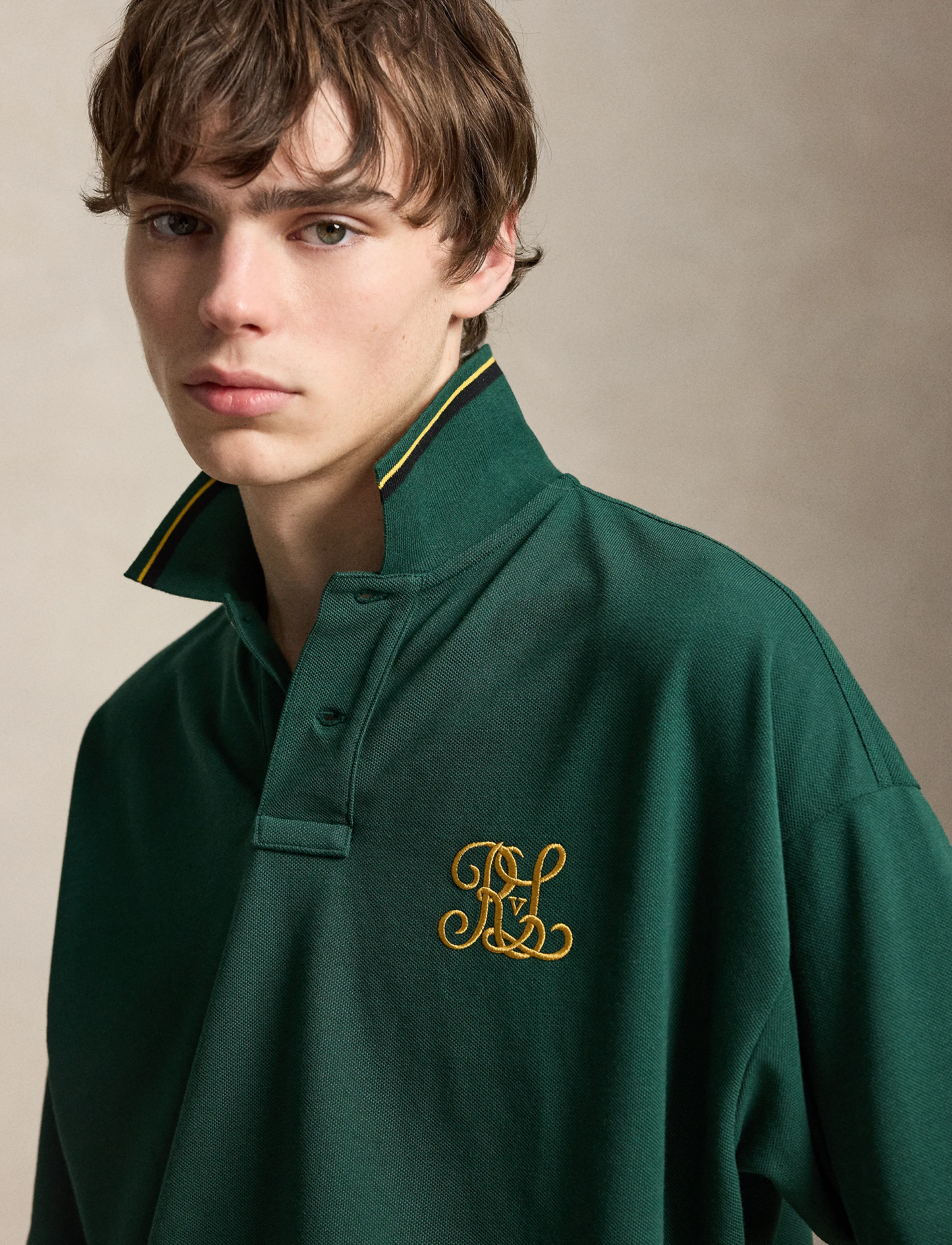 Polo Ralph Lauren Relaxed Fit Crest Mesh Polo Shirt pikéer herr – bild 4