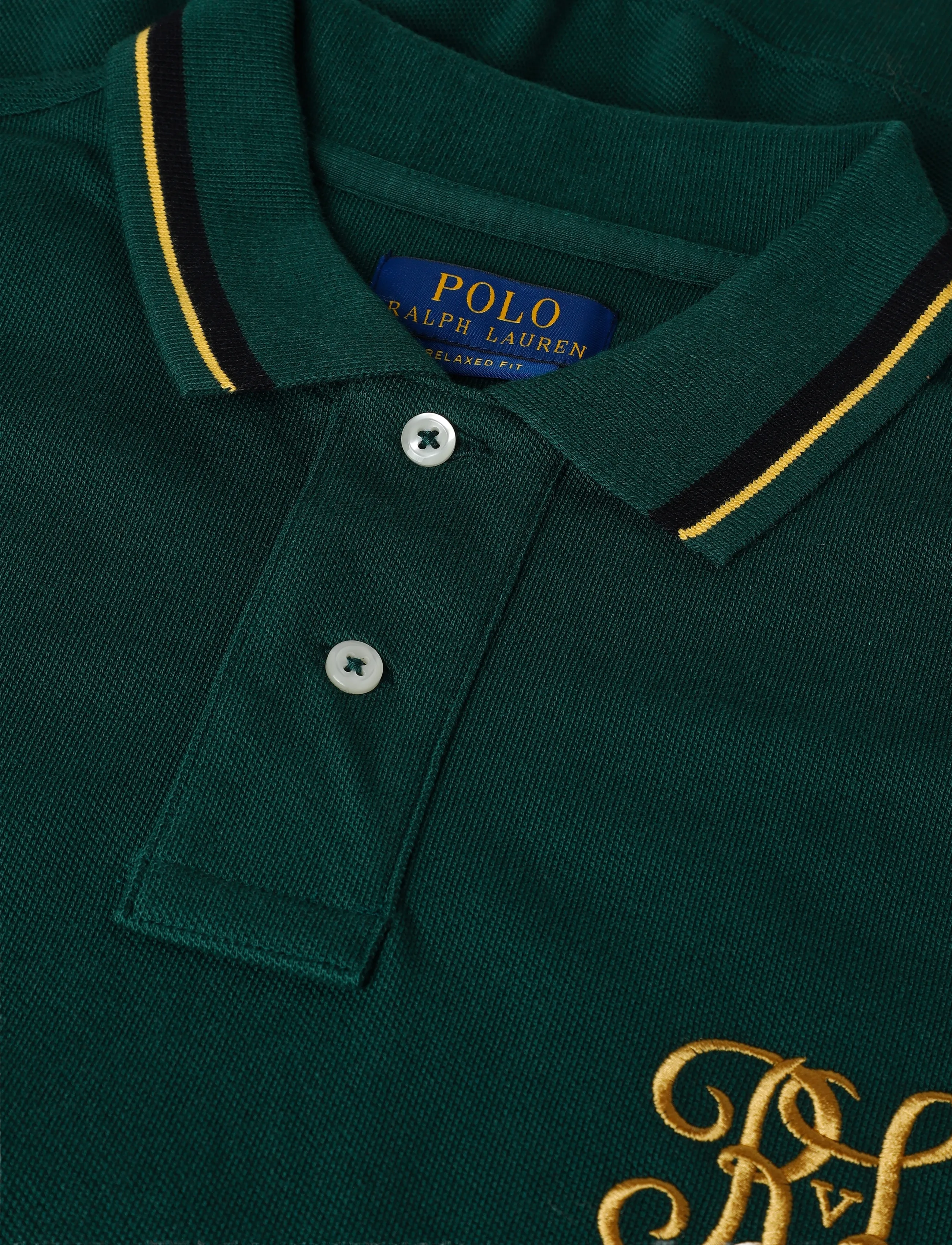Polo Ralph Lauren - Relaxed Fit Crest Mesh Polo Shirt - stutterma pólóbolir - moss agate - 3