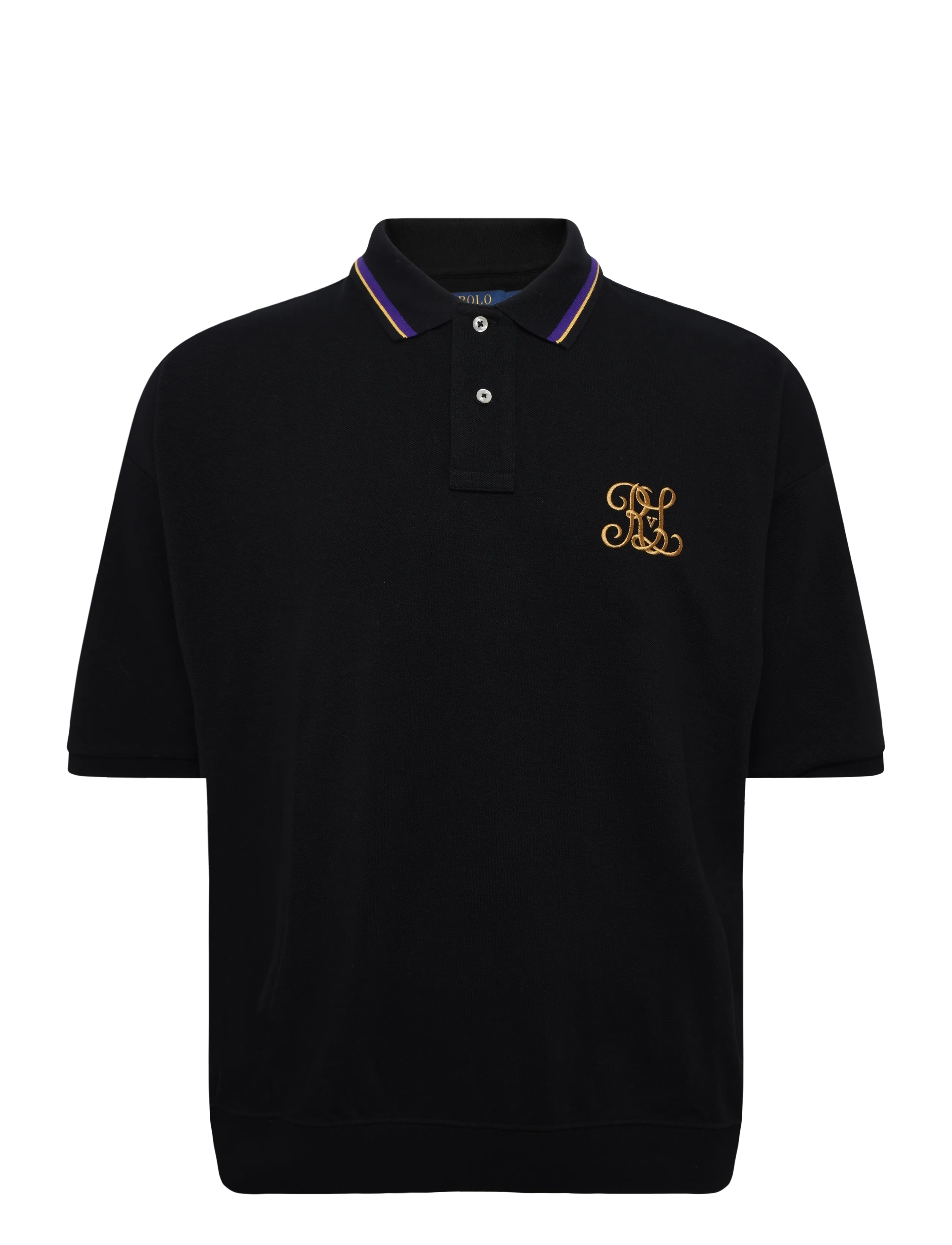 Polo Ralph Lauren Relaxed Fit Crest Mesh Polo Shirt - Pikéer - POLO BLACK / black