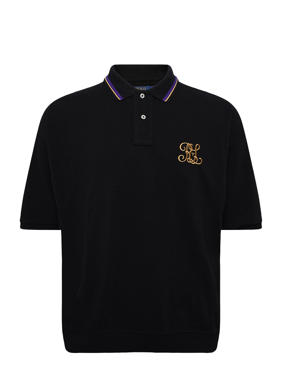 Polo Ralph Lauren - Relaxed Fit Crest Mesh Polo Shirt - kortärmade pikéer - polo black - 0