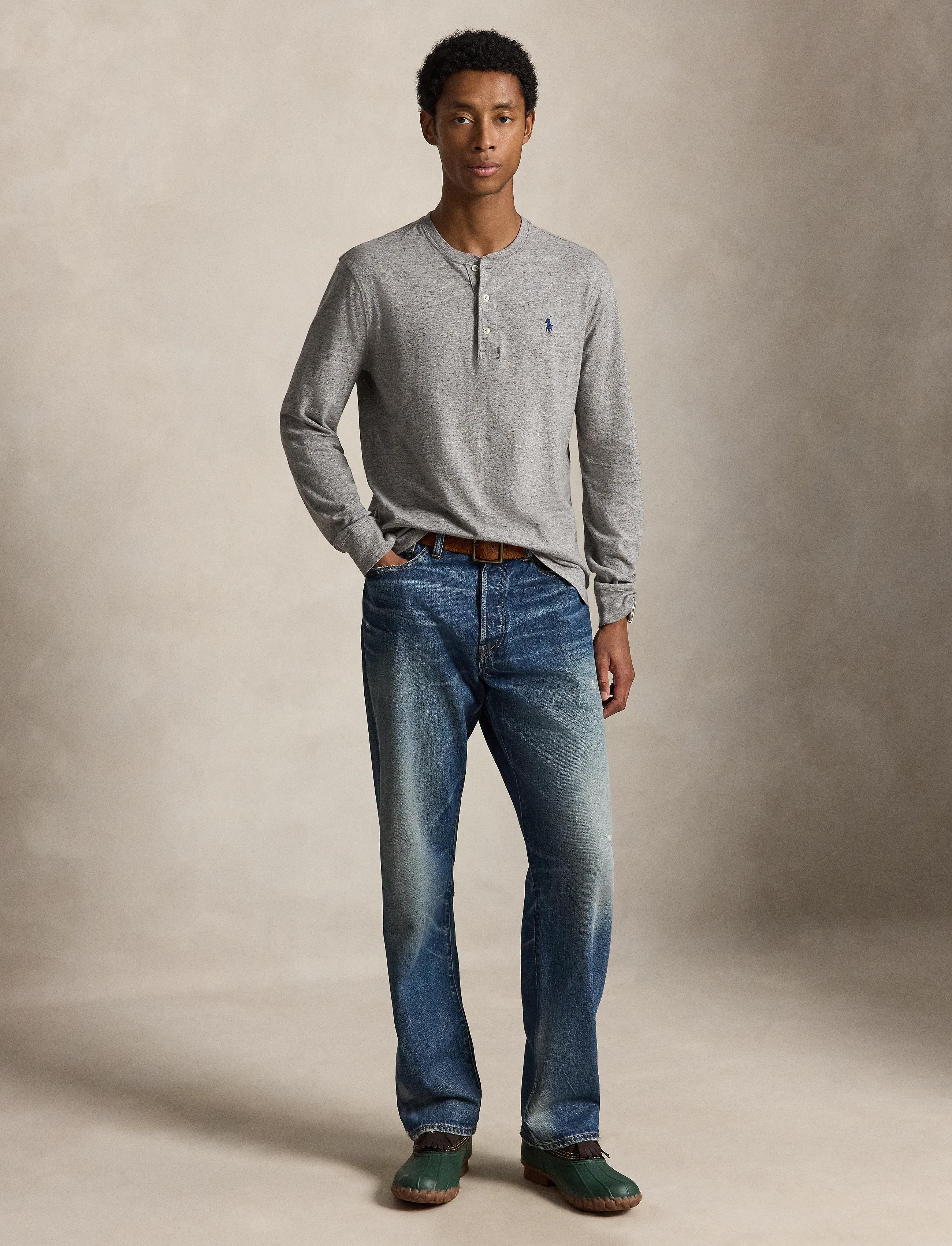 Polo Ralph Lauren Classic Fit Jersey Henley Shirt långärmade t-shirts herr – bild 4