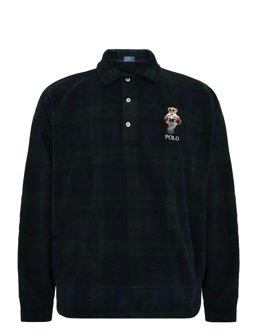 Polo Ralph Lauren - Polo Bear Plaid Fleece Sweatshirt - teddy-pusad - blackwatch - 1
