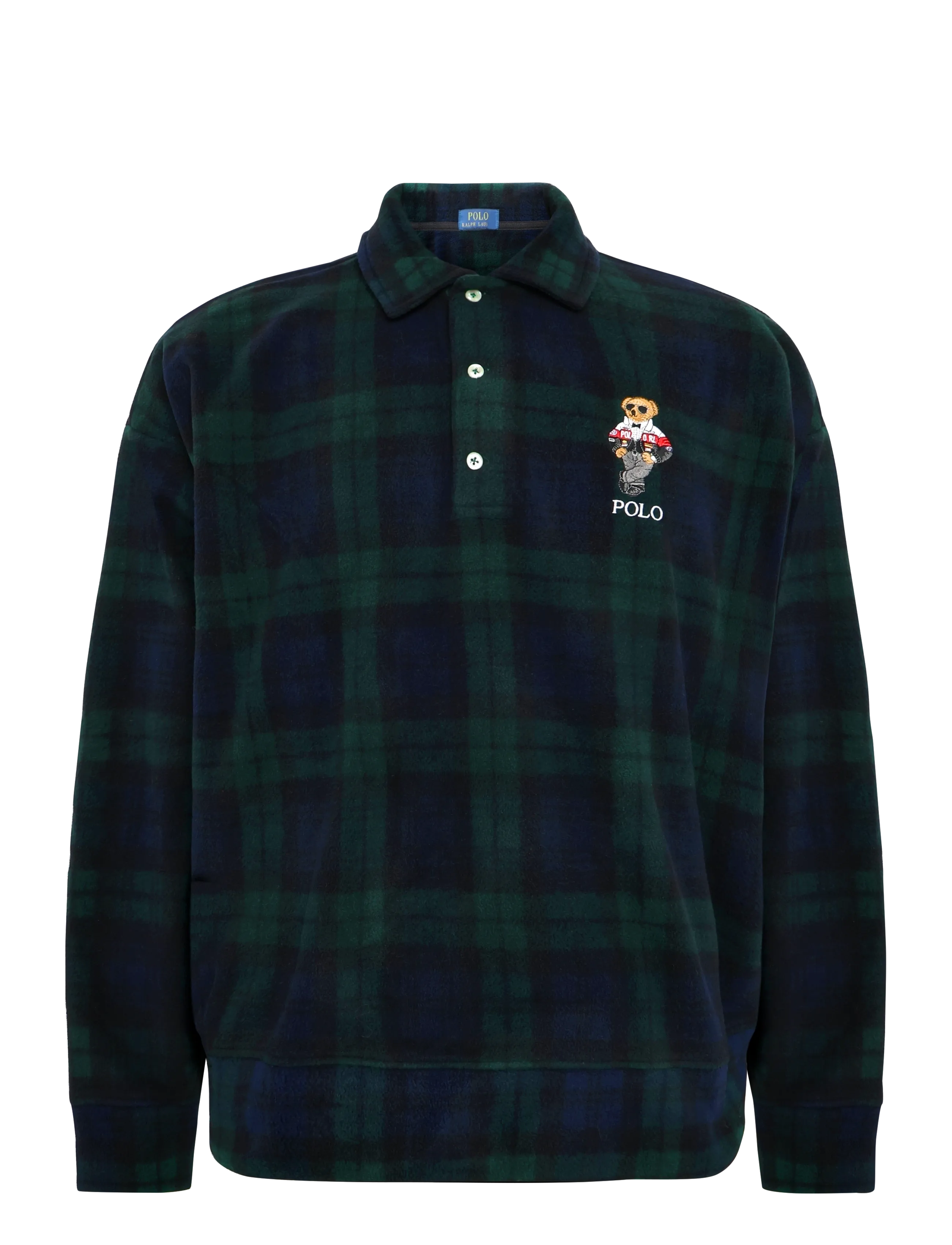 Polo Ralph Lauren - Polo Bear Plaid Fleece Sweatshirt - teddy-pullover - blackwatch - 1