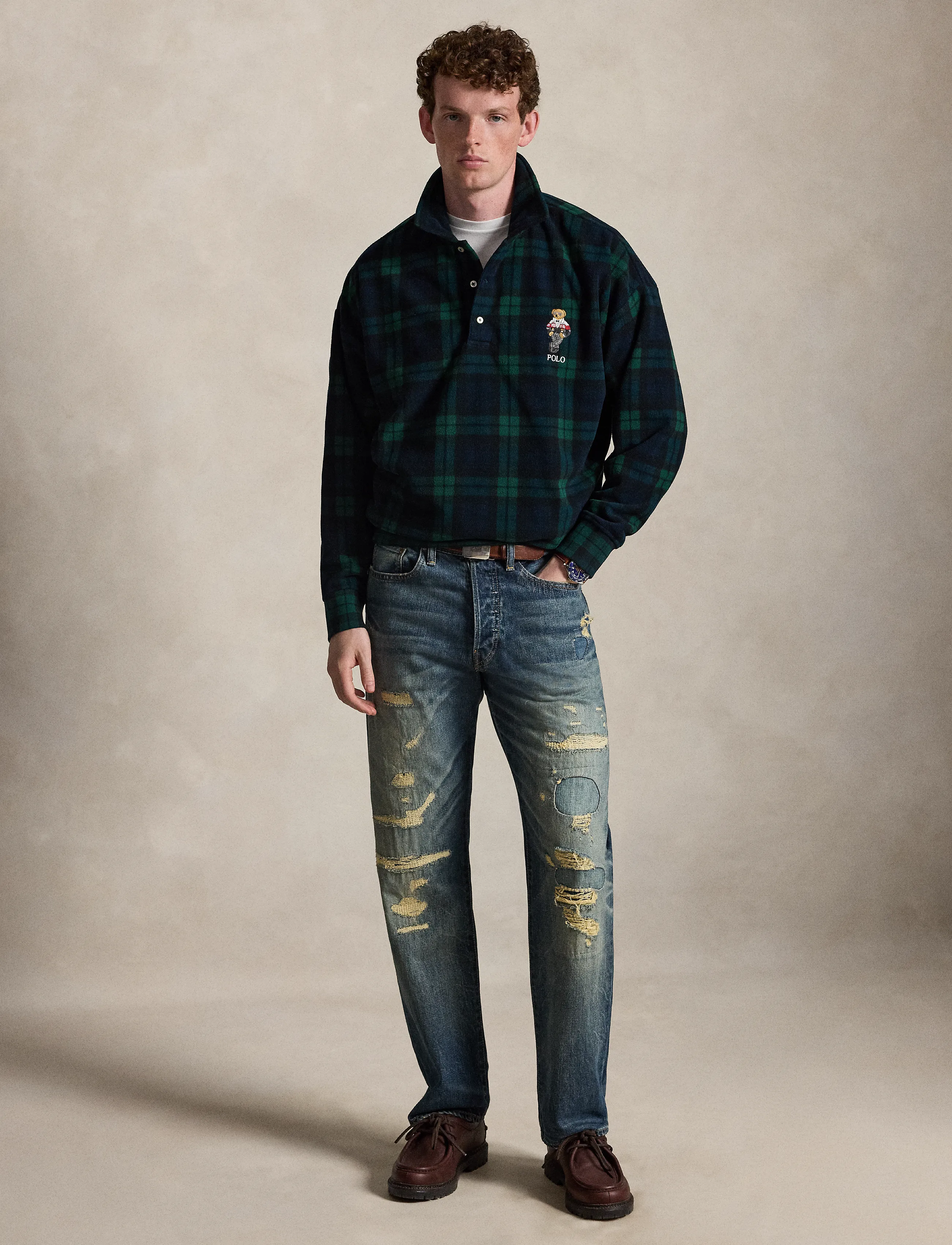 Polo Ralph Lauren - Polo Bear Plaid Fleece Sweatshirt - blackwatch - 5