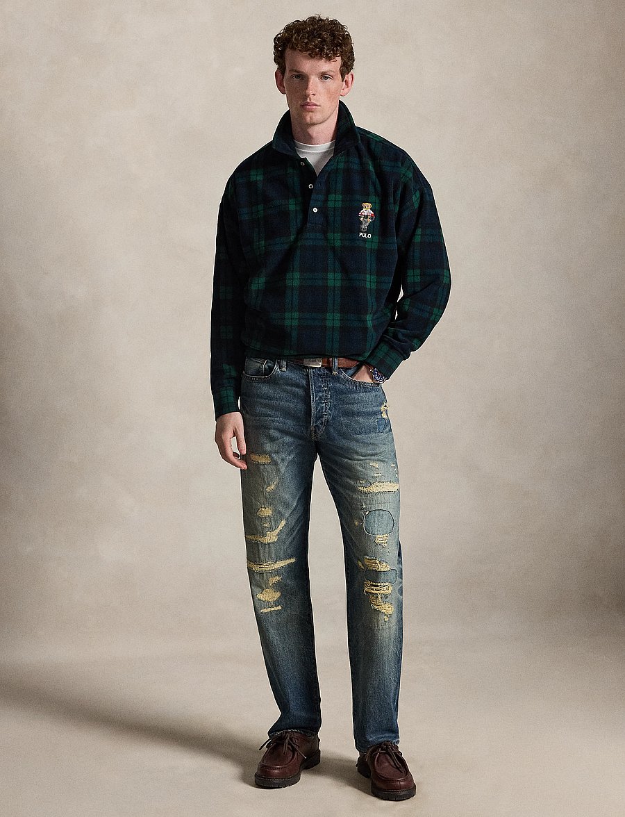 Polo Ralph Lauren - Polo Bear Plaid Fleece Sweatshirt - teddy-pusad - blackwatch - 5