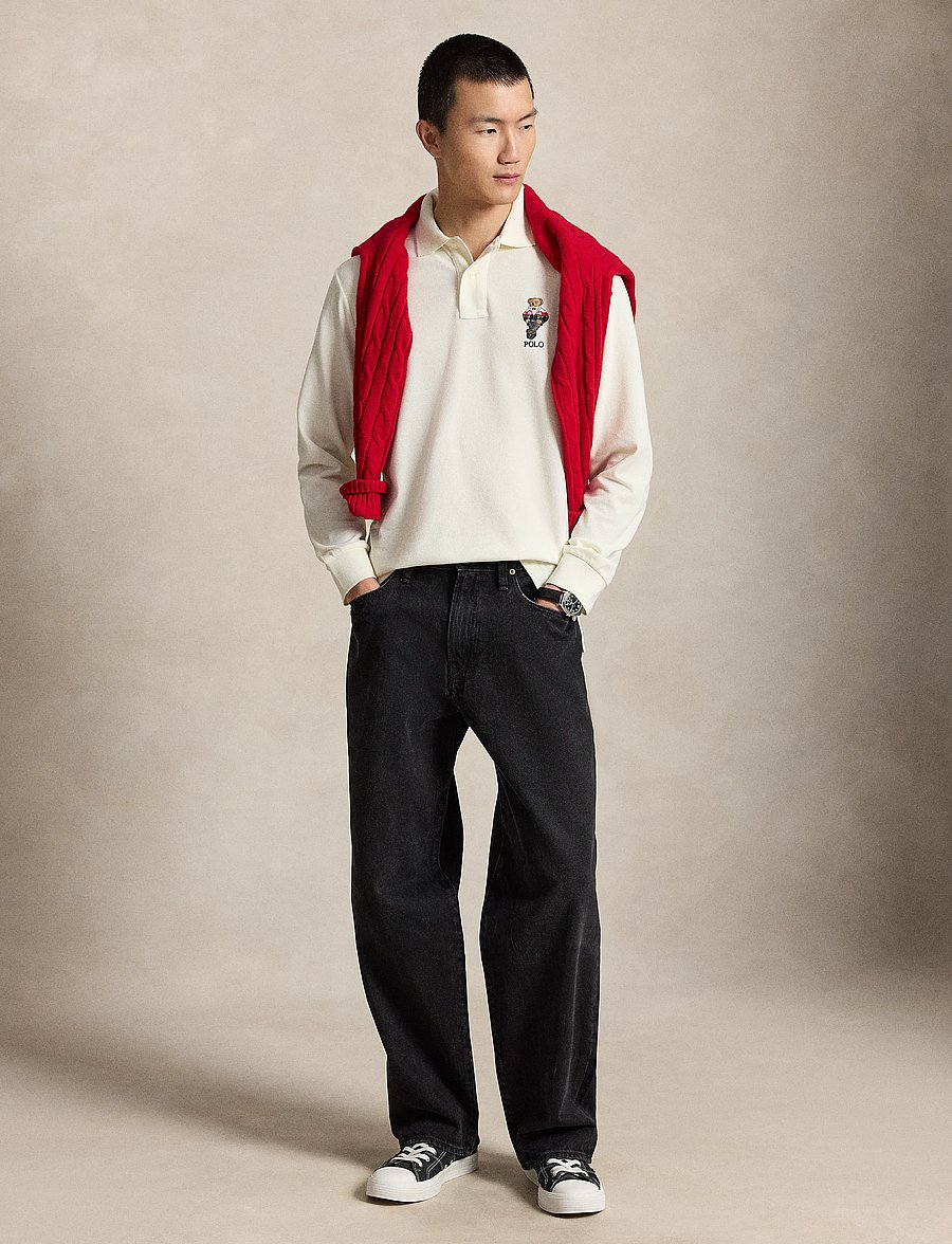 Polo Ralph Lauren - Classic Fit Polo Bear Mesh Polo Shirt - clubhouse cream - 5