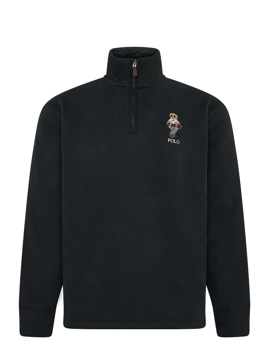 Polo Ralph Lauren - Polo Bear Estate-Rib Pullover - halfzip strik - polo black - 2