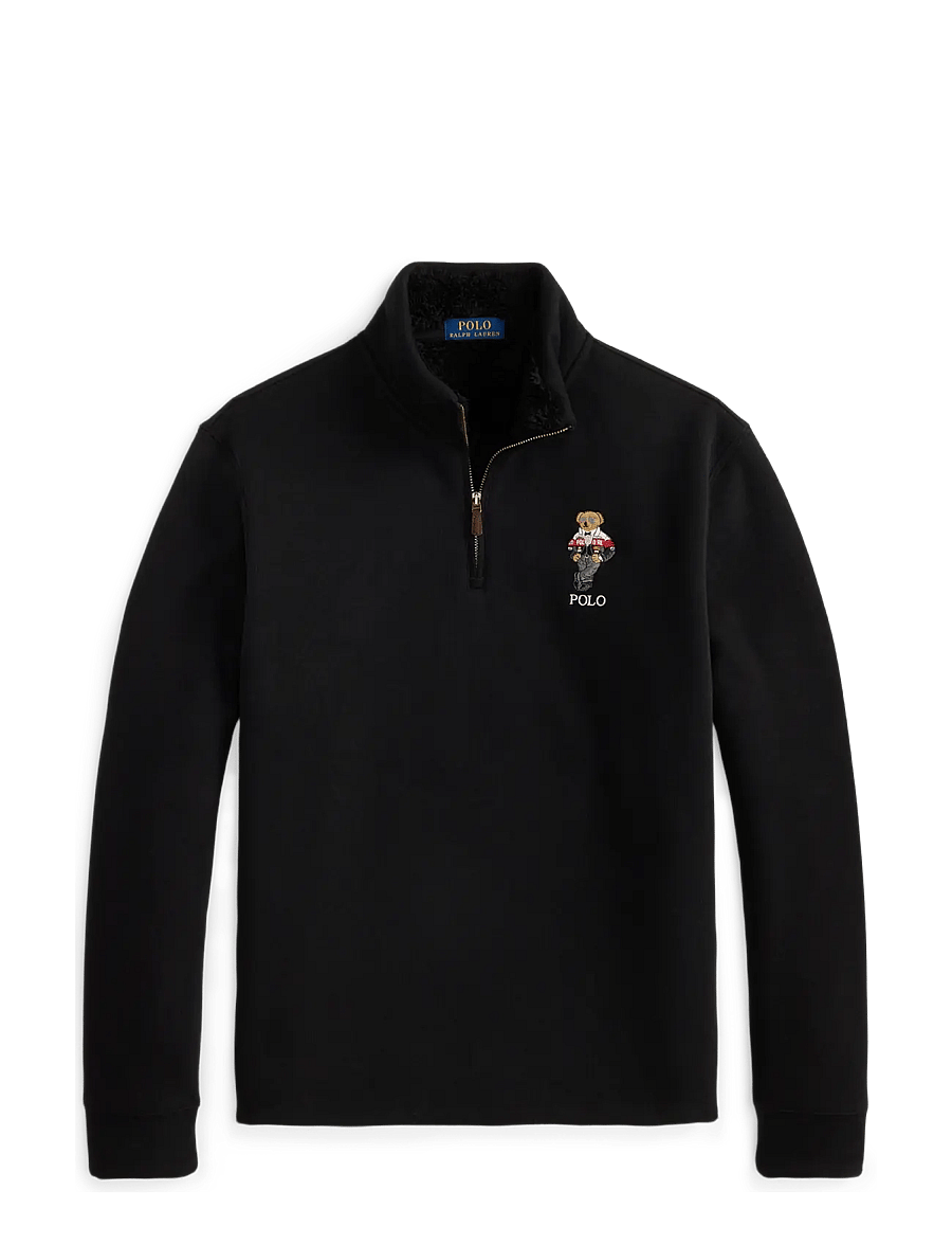 Polo Ralph Lauren - Polo Bear Estate-Rib Pullover - half zip jumpers - polo black - 1