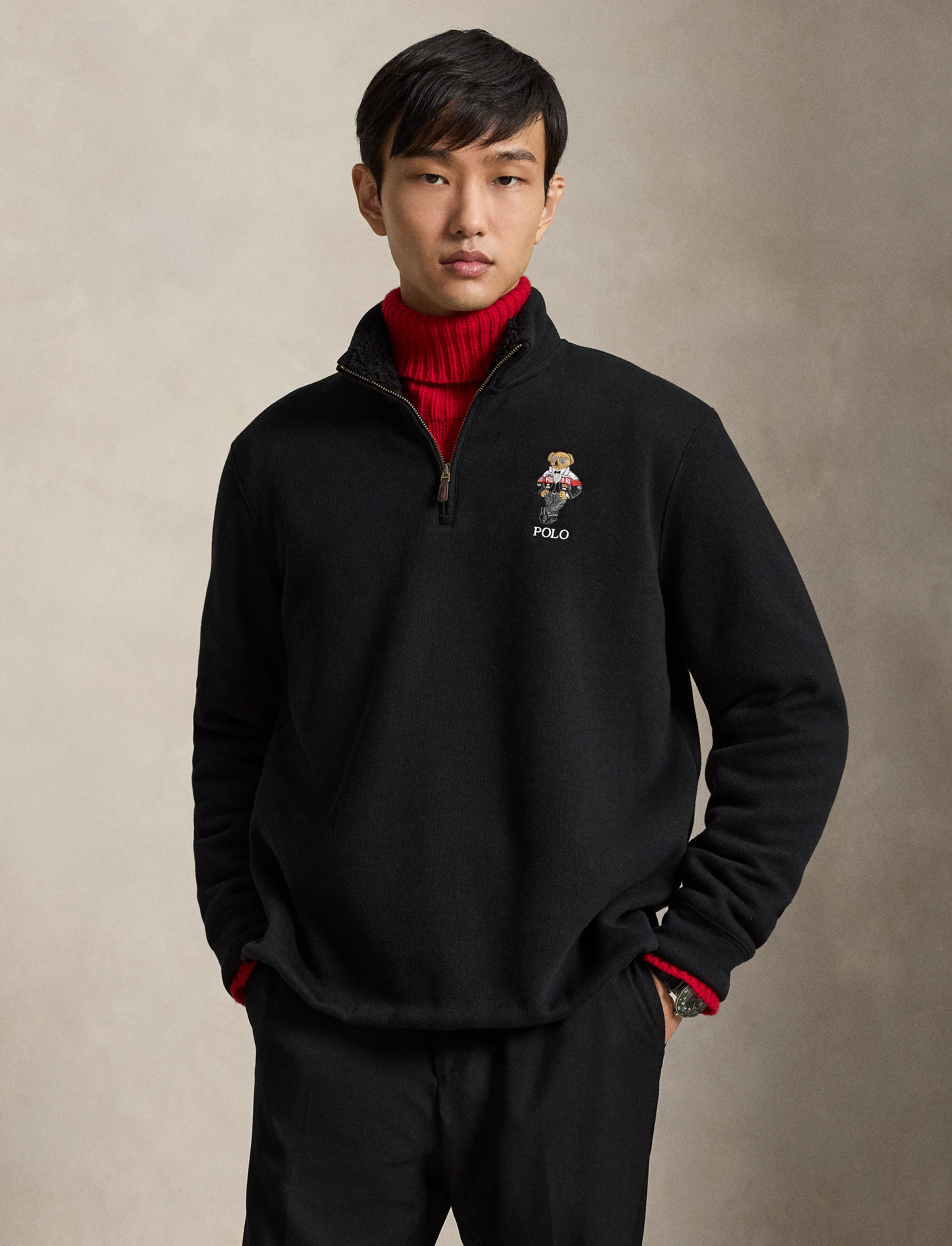 Polo Ralph Lauren Sweatshirt ljusbrun / grå / svart herr – bild 3