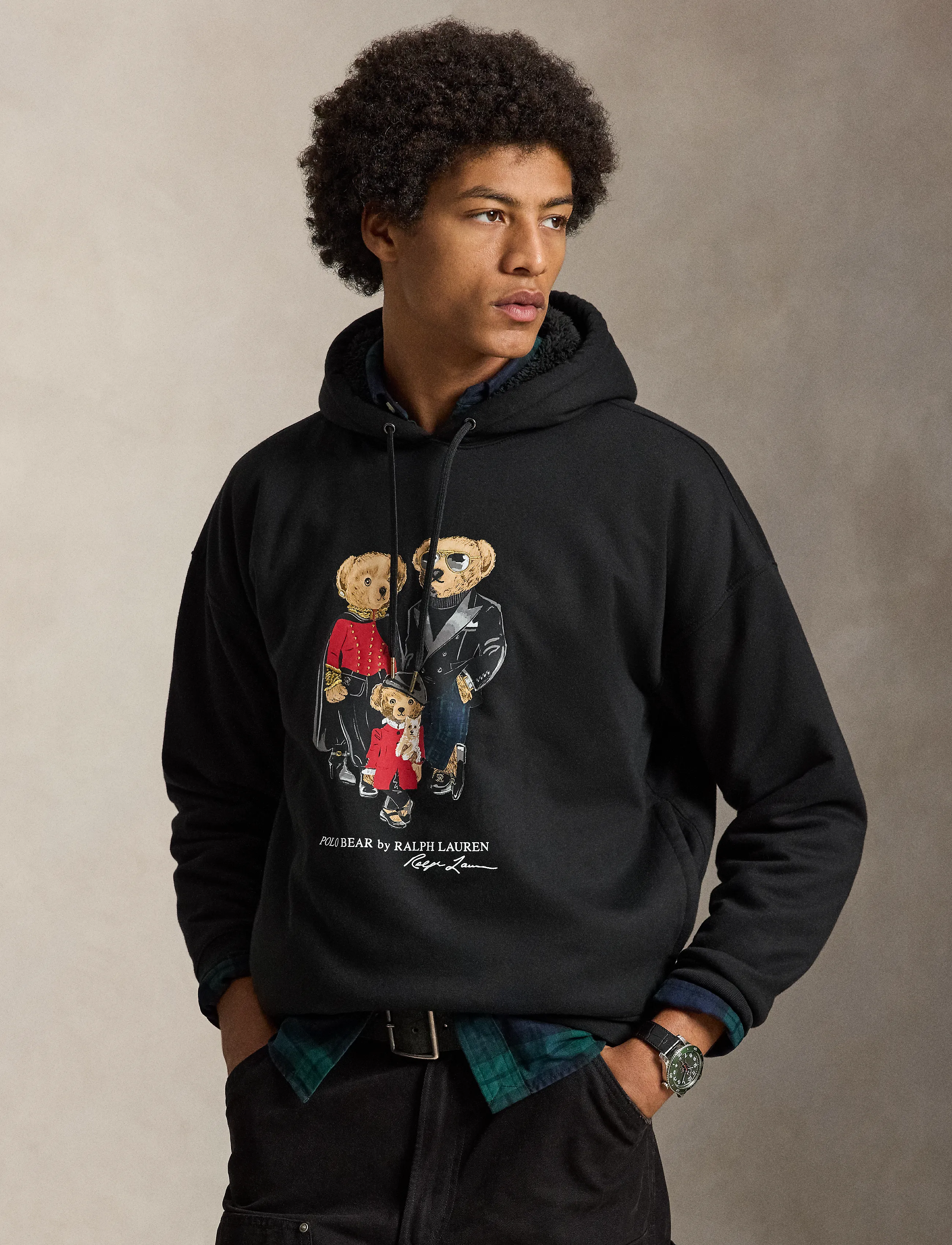 Polo Ralph Lauren Polo Bears Fleece Hoodie, Herren, Polo Bär Fleece Hoodie, Schwarz, Gr.S