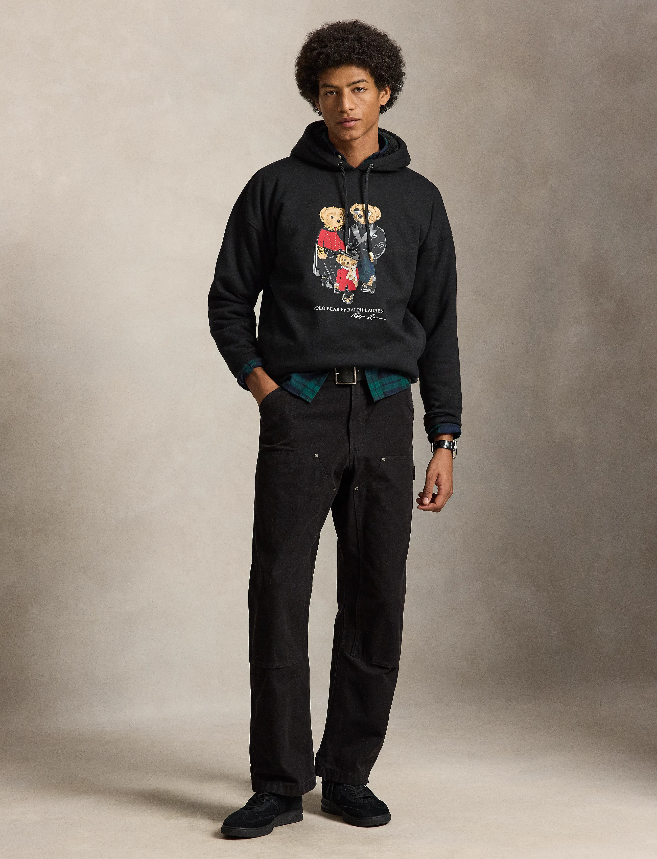 Polo Ralph Lauren - Polo Bear hoodie i fleece - hoodies - polo black - 5