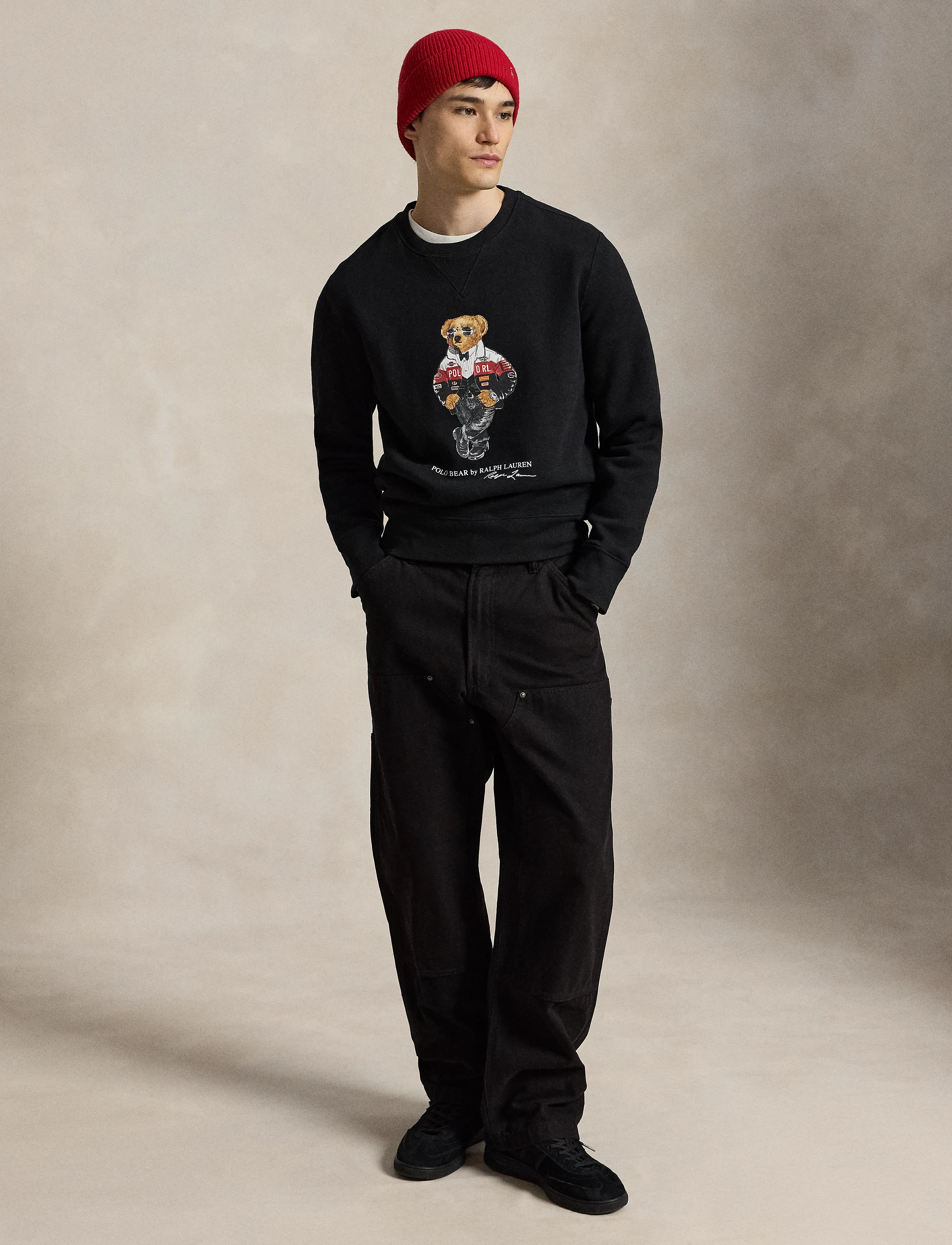 Polo Ralph Lauren - Polo Bear Fleece Sweatshirt - sweatshirts - polo black - 4